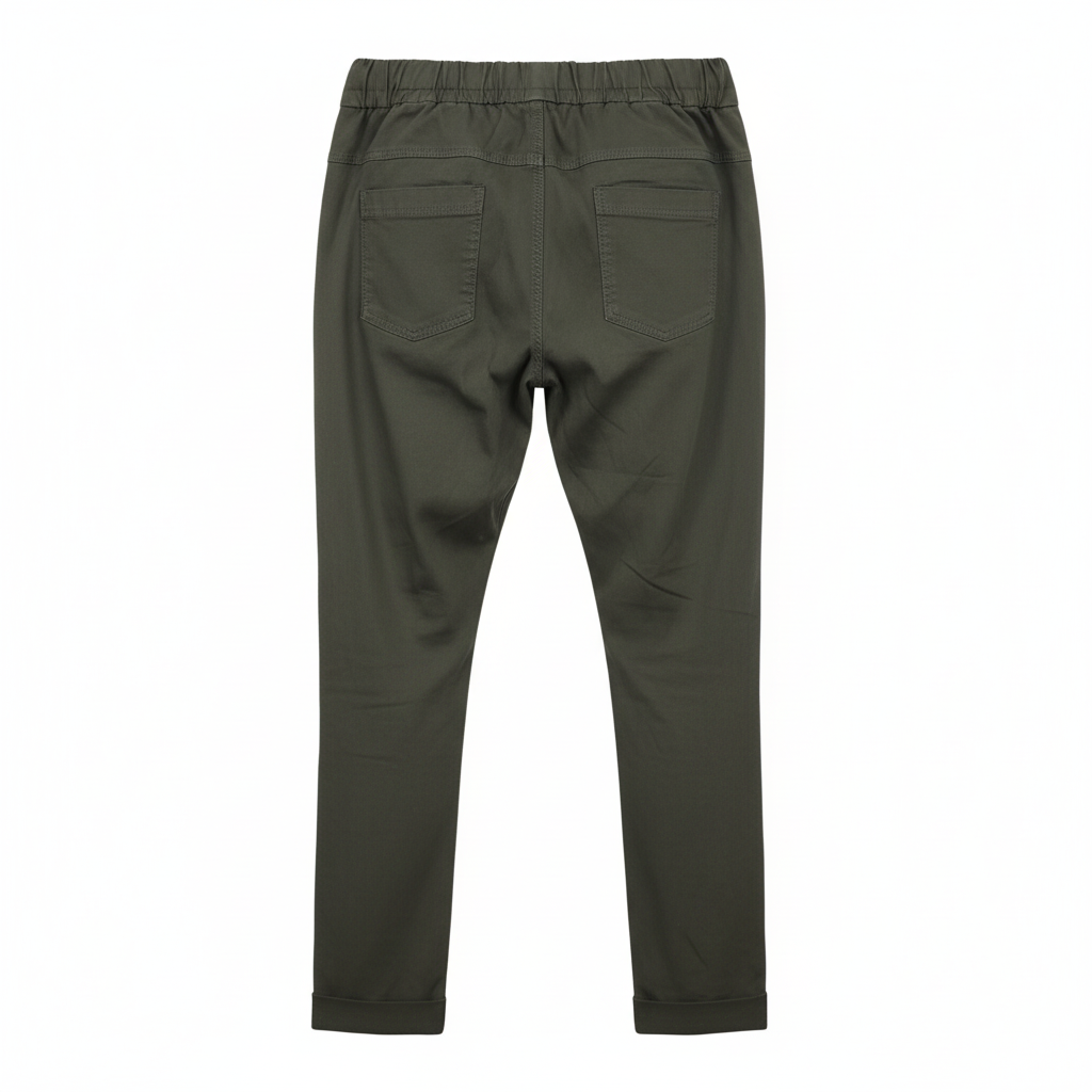 CALÇA SKINNY VERDE MILITAR CORAÇÃO ANIMAL PRINT BRILHO TECIDO REGULADOR BOLSOS