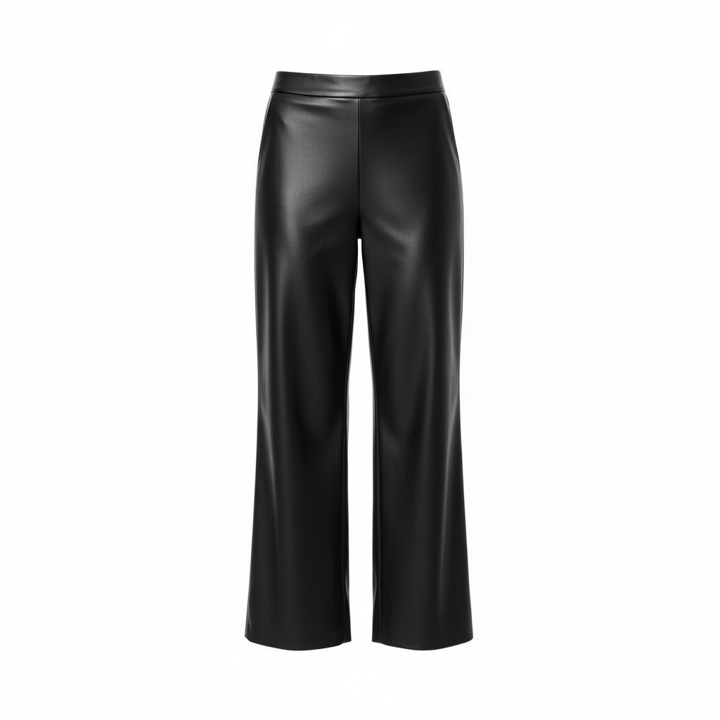 CALÇA FLAIR EGLAF PRETO ECO PELE BOLSOS