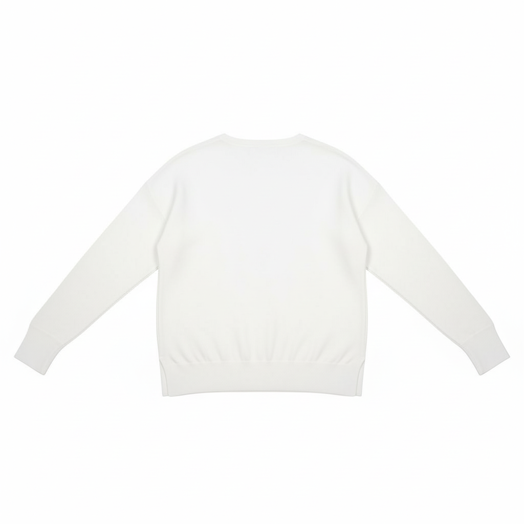 CAMISOLA MAS FASHION CREME DECOTE EM BICO MANGA CUMPRIDA CANELADA FENDA LATERAL
