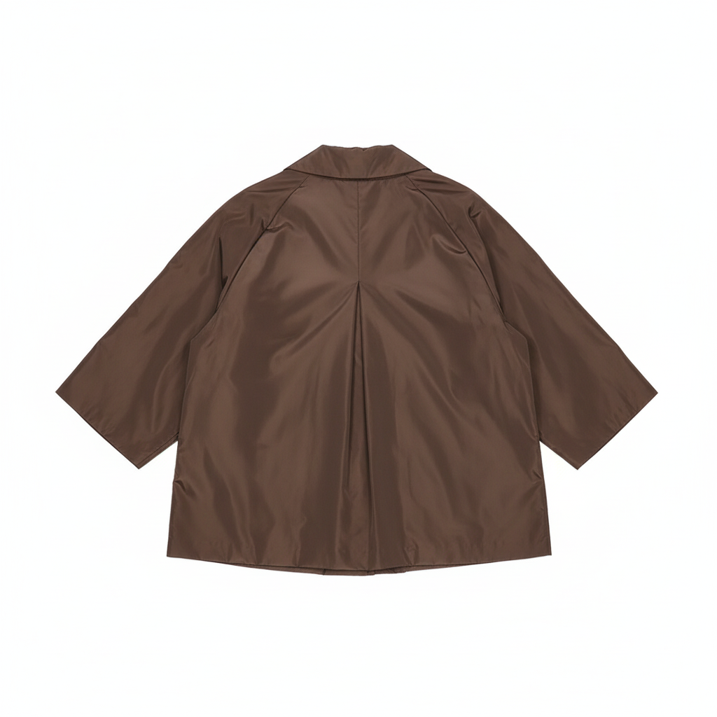 CASACO CASTANHO ESCURO BOTÕES CASTANHO E BRANCO