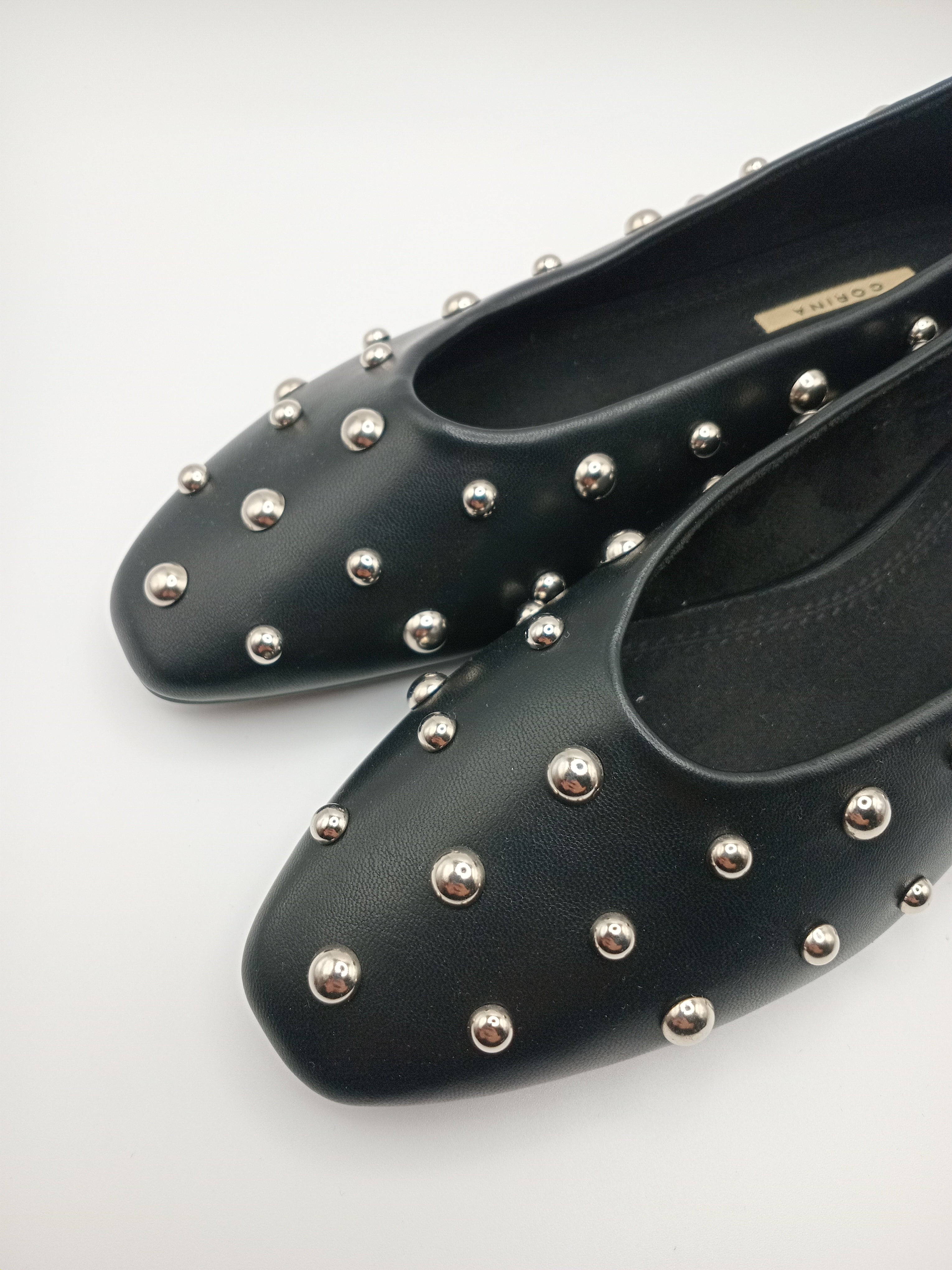 SABRINA CORINA PRETO ECO PELE TAXAS BILAS BICO QUADRADO