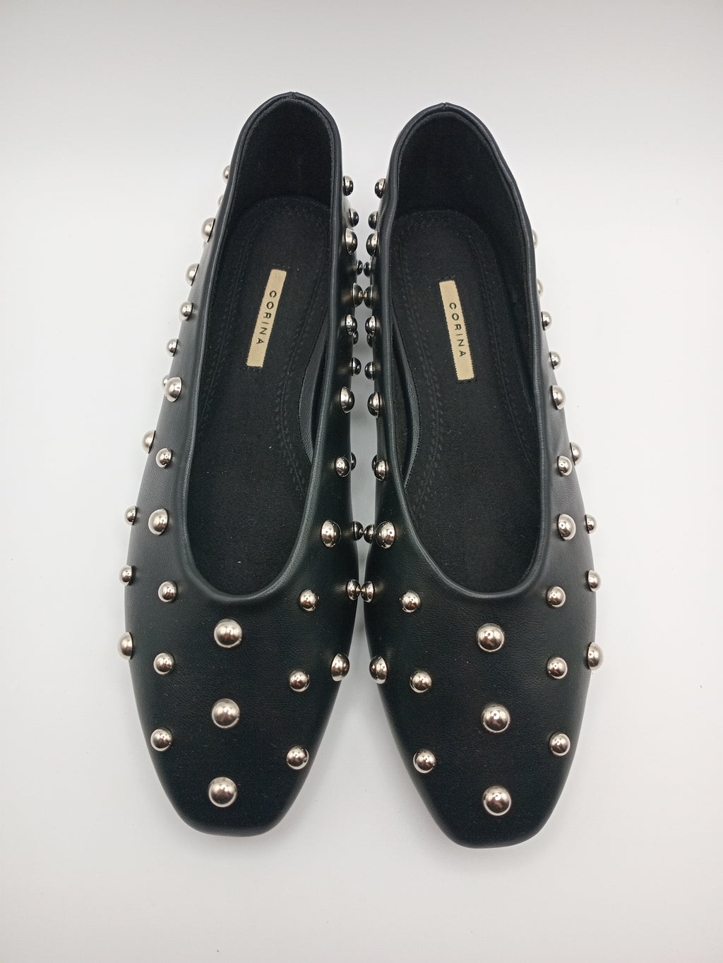 SABRINA CORINA PRETO ECO PELE TAXAS BILAS BICO QUADRADO