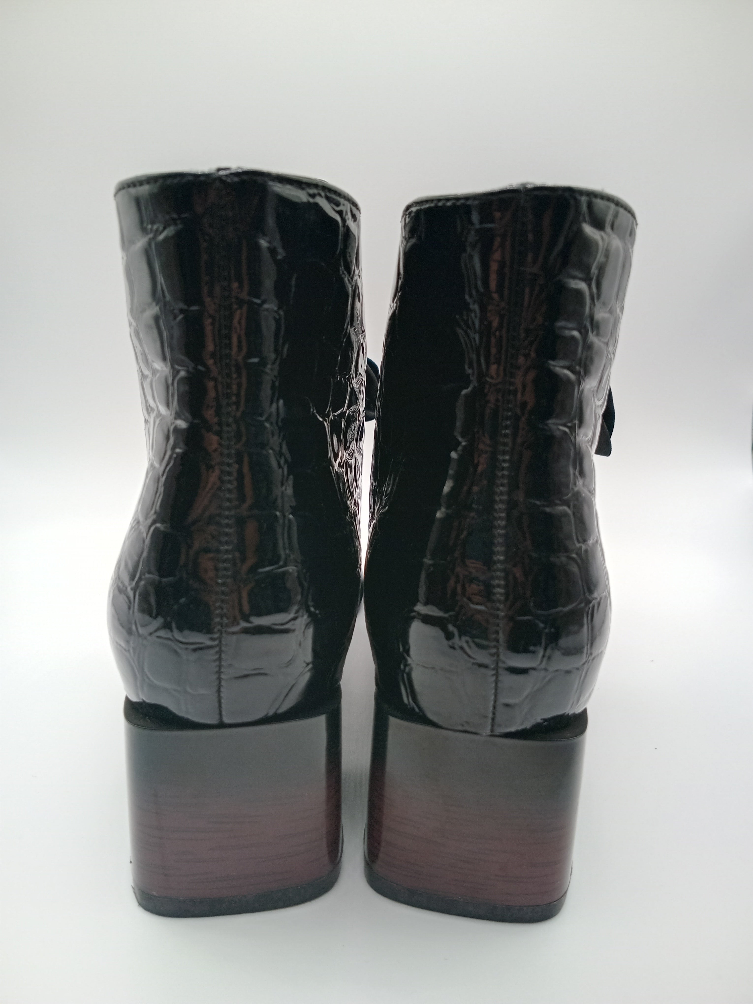 BOTA TEXANA ROCKAWAY PRETO ECO PELE COBRA FITA BICUDO BOTIM