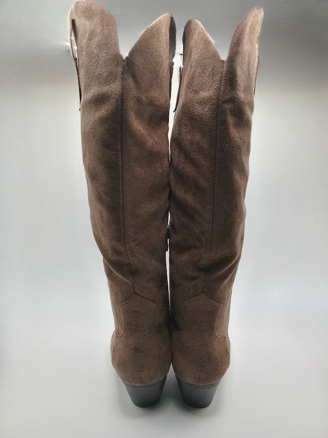 BOTA CAVALEIRA FINDLAY CASTANHO TAUPE CAMURÇA ZIPER BICUDO MONTARIA