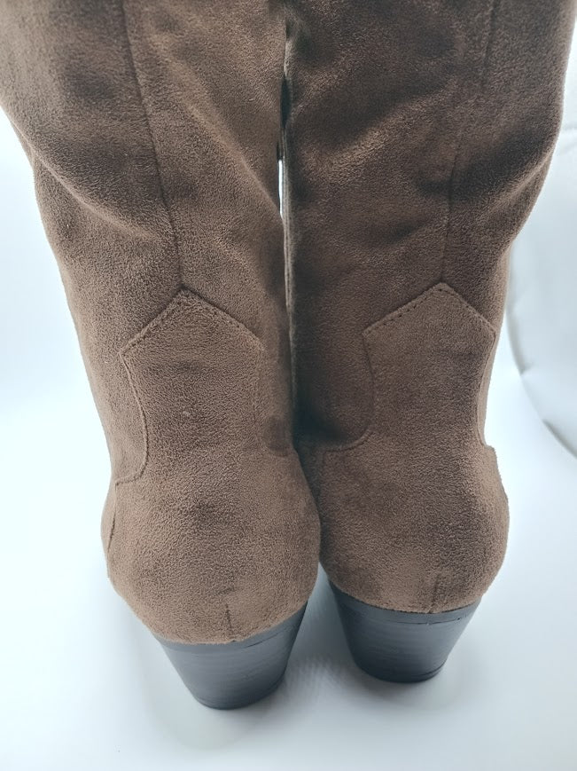 BOTA CAVALEIRA FINDLAY CASTANHO TAUPE CAMURÇA ZIPER BICUDO MONTARIA