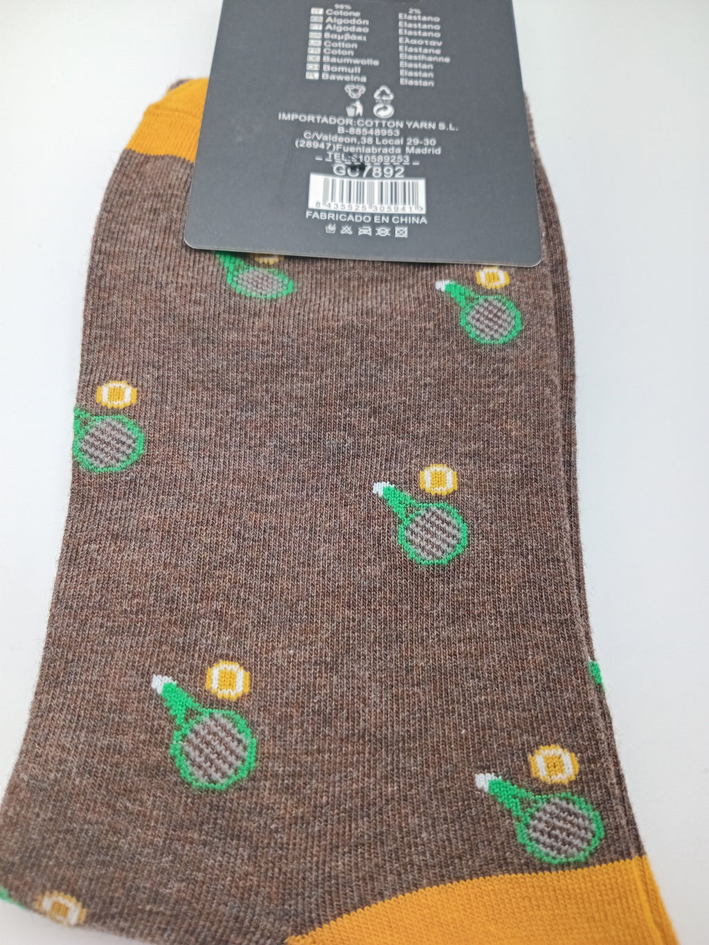 MEIA COTTON YARN CASTANHO ESCURO RAQUETE TÊNIS