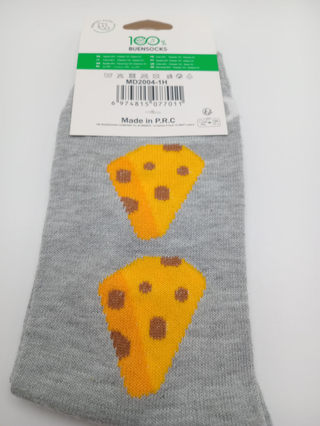 MEIA BUENSOCKS CINZA QUEIJO FELIZ