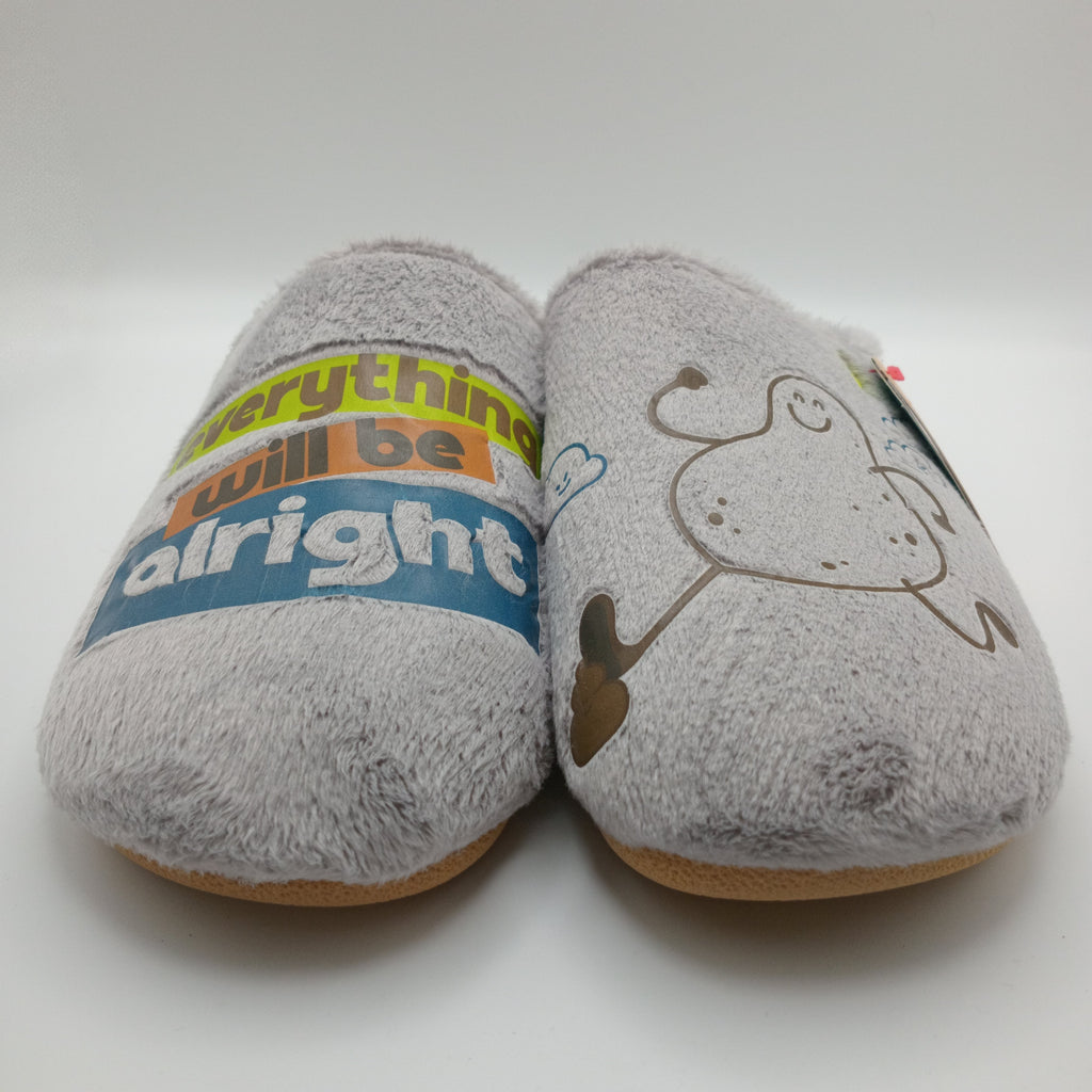 PANTUFAS HOT POTATOES CINZA SOLA GROSSA BORRACHA EVERTHING WILL BE ALRIGTH BATATA ANDANDO FELIZ