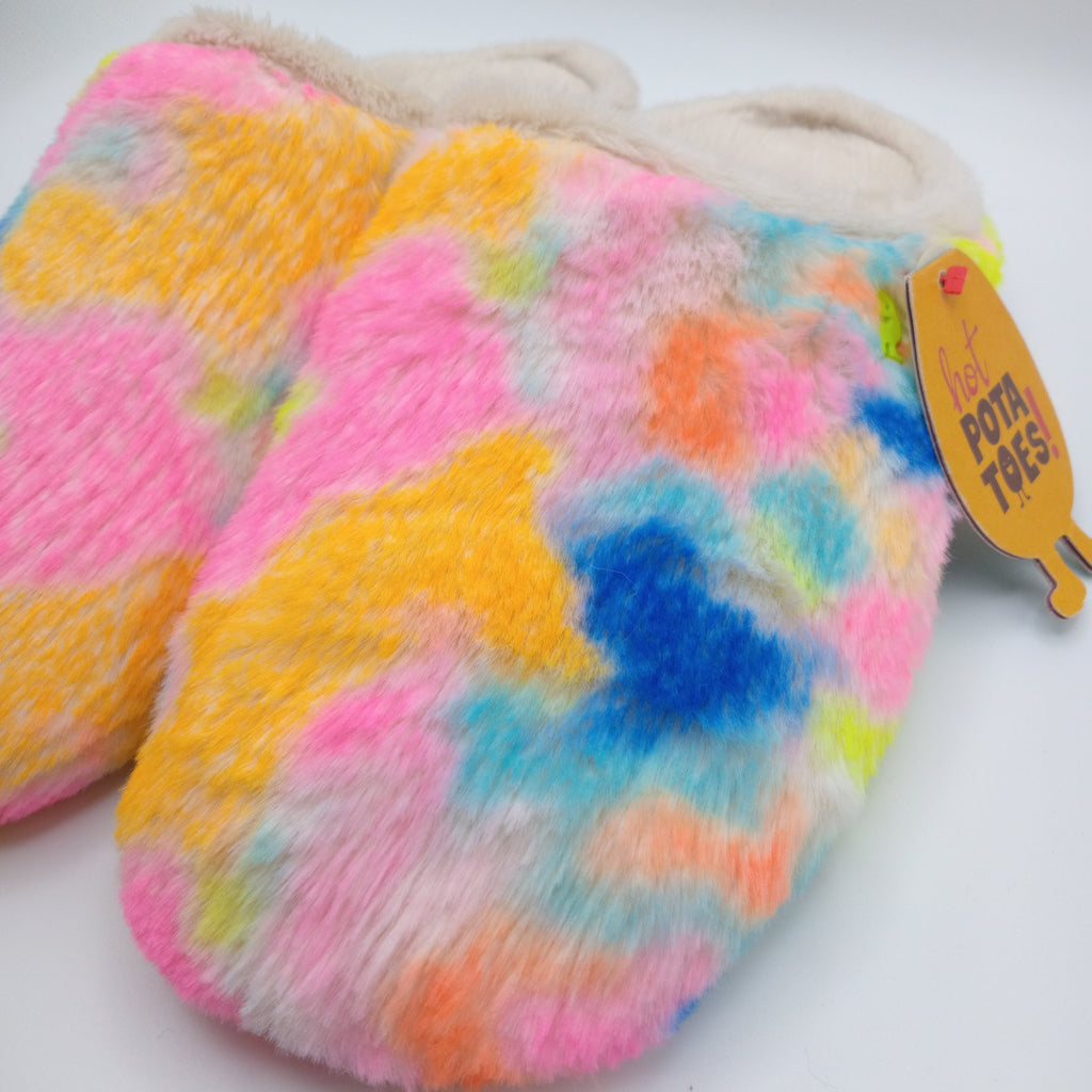 PANTUFAS HOT POTATOES COLORIDO SOLA GROSSA TIE DYE ROSA LARANJA AZUL AMARELO
