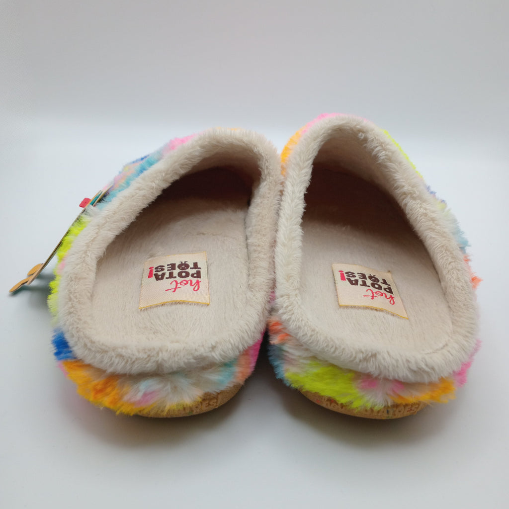 PANTUFAS HOT POTATOES COLORIDO SOLA GROSSA TIE DYE ROSA LARANJA AZUL AMARELO
