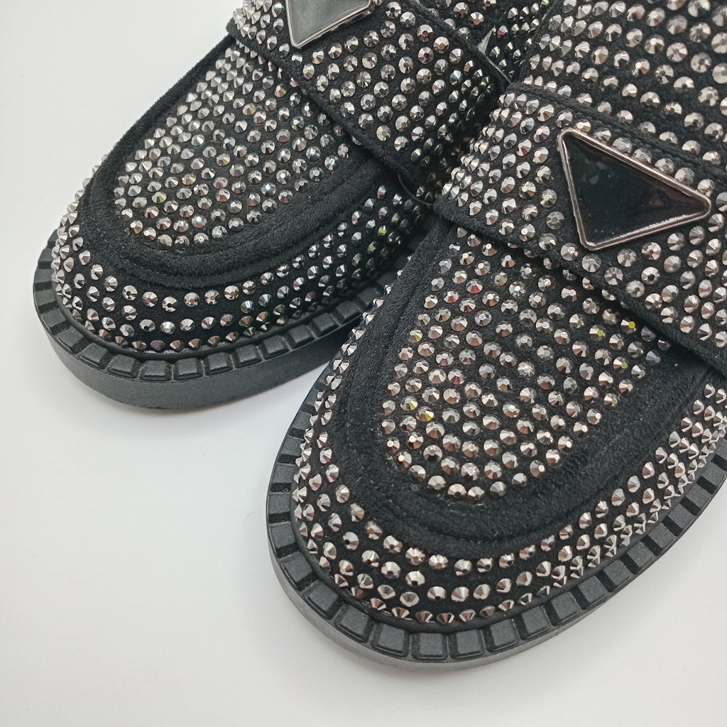 MOCASSIM SALTO ROCKAWAY PRETO BRILHO