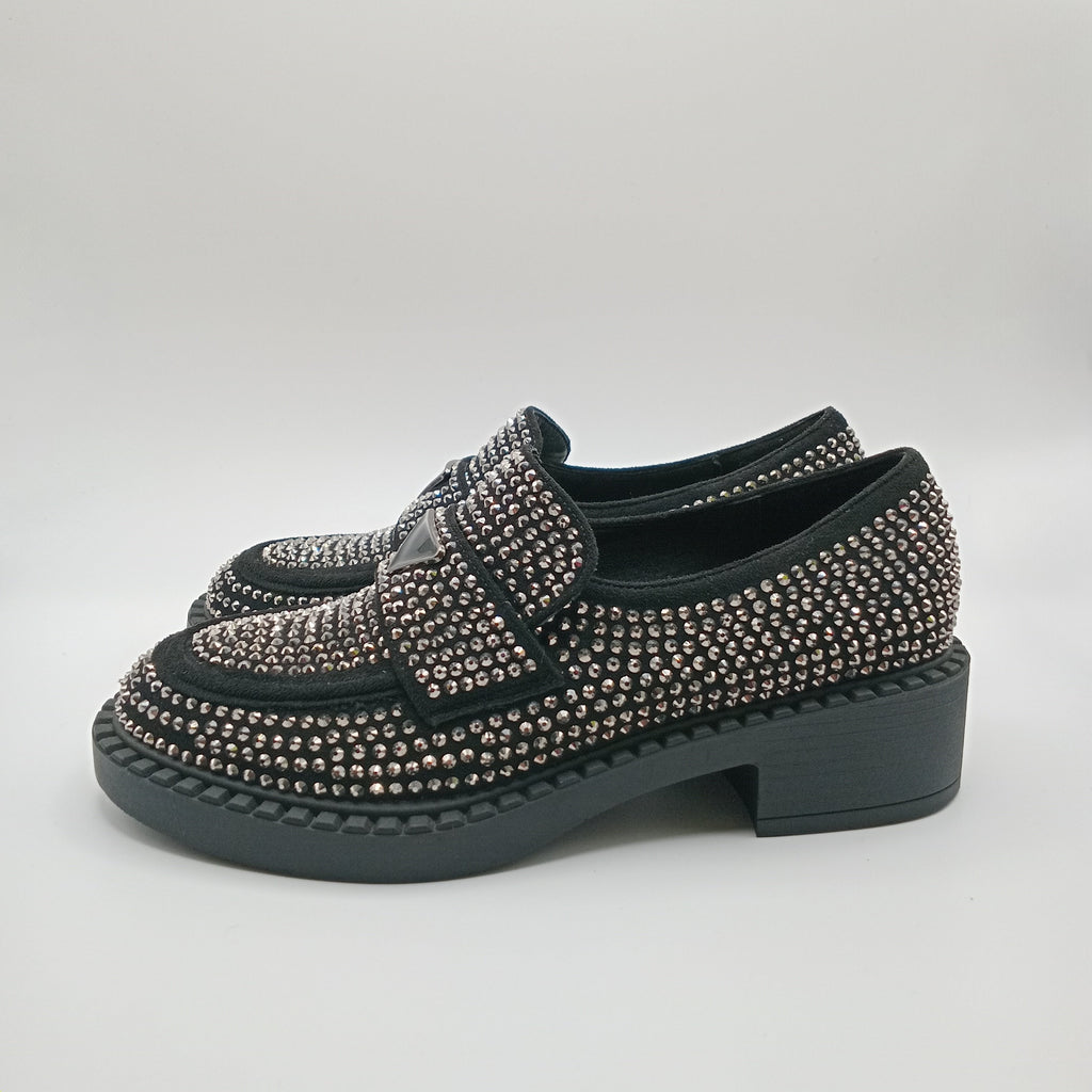 MOCASSIM SALTO ROCKAWAY PRETO BRILHO