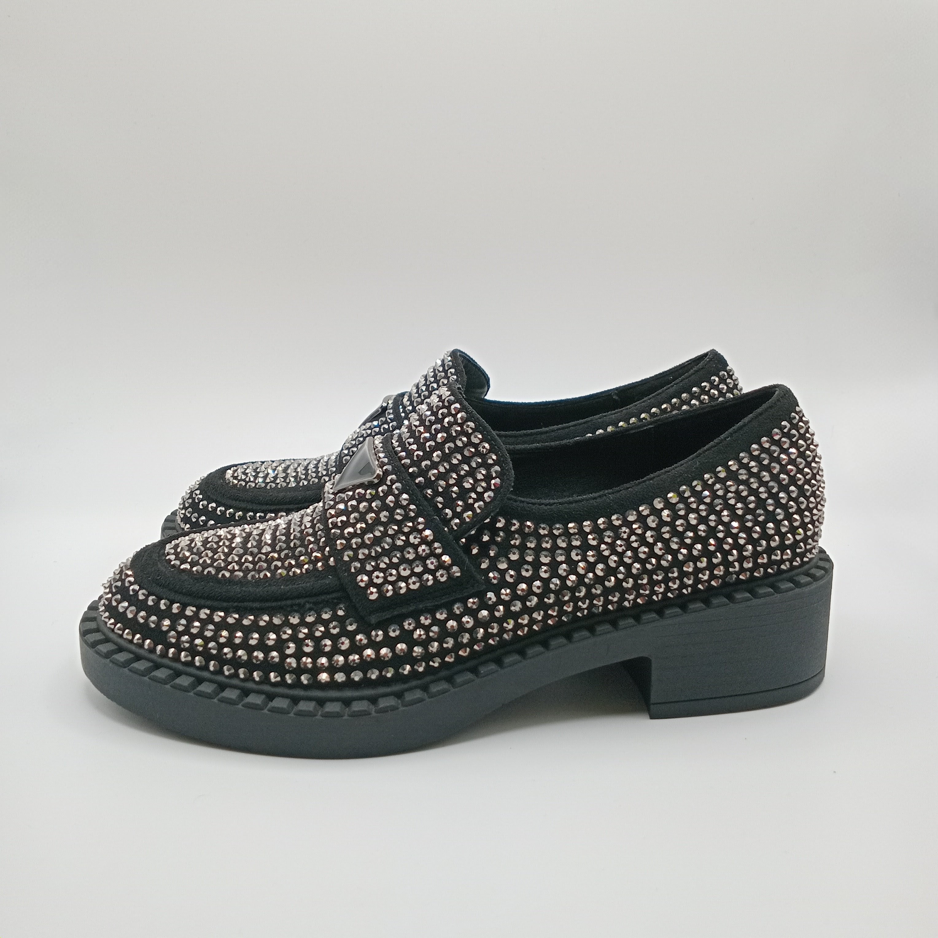 MOCASSIM SALTO ROCKAWAY PRETO BRILHO