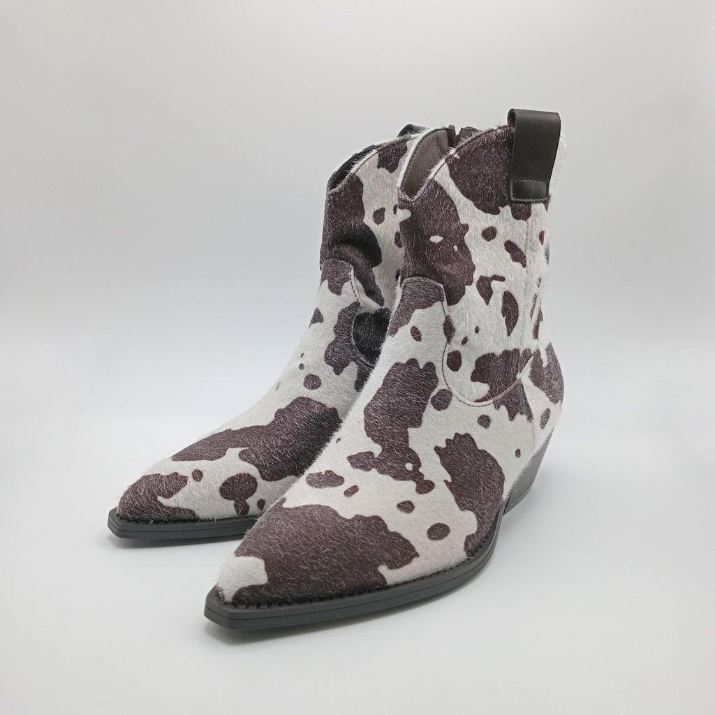 BOTA COWGIRL FINDLAY PARIS VACA COW BICUDO ANIMAL PRINT