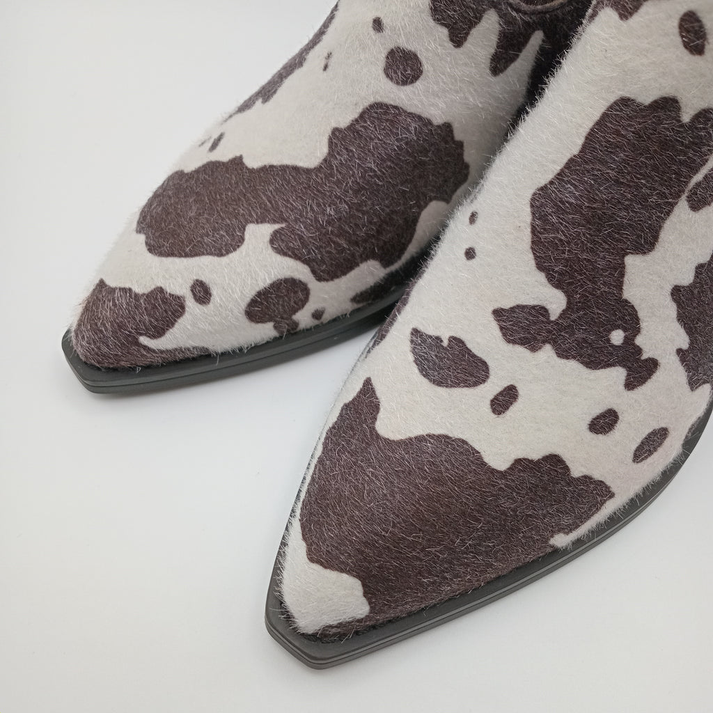 BOTA COWGIRL FINDLAY PARIS VACA COW BICUDO ANIMAL PRINT