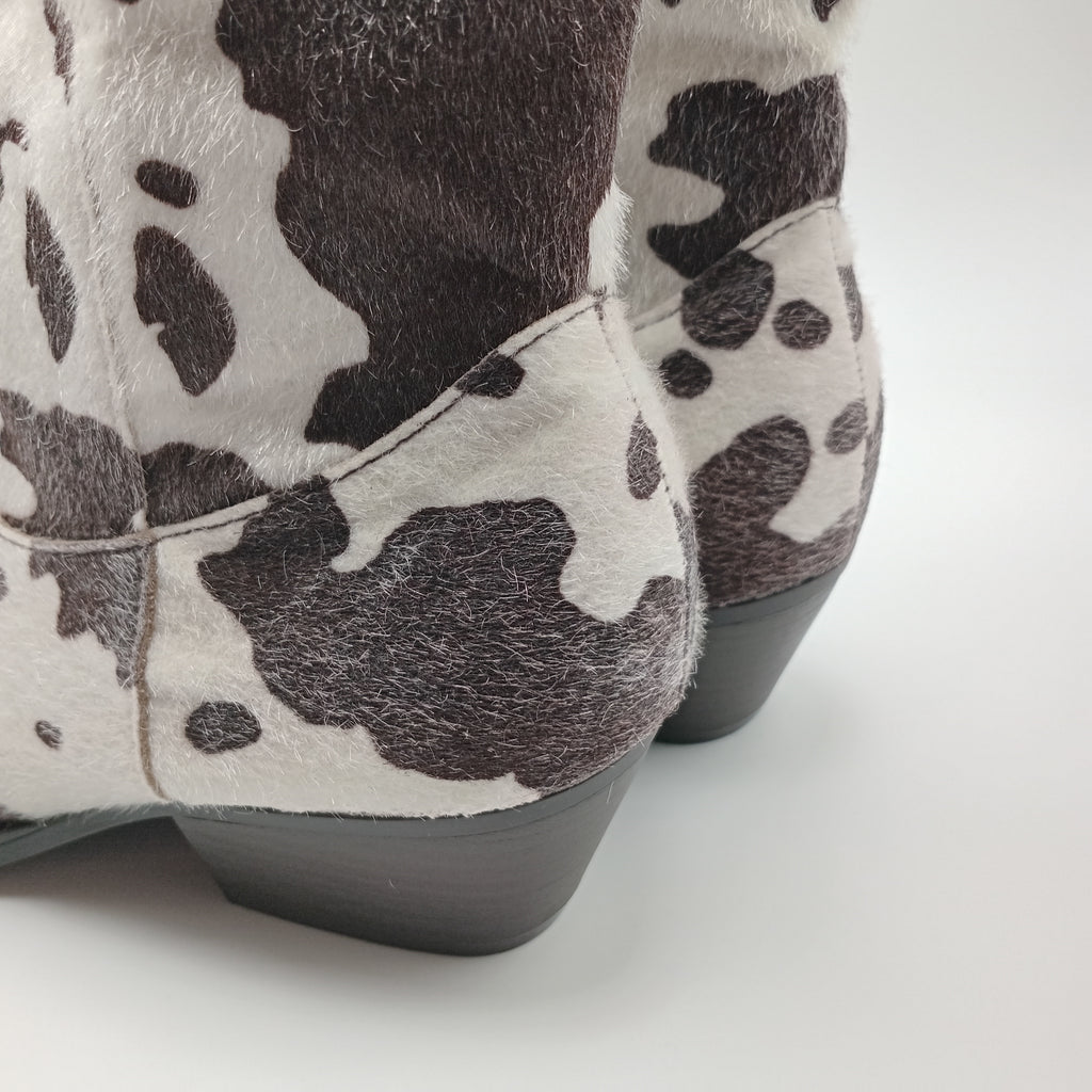 BOTA COWGIRL FINDLAY PARIS VACA COW BICUDO ANIMAL PRINT