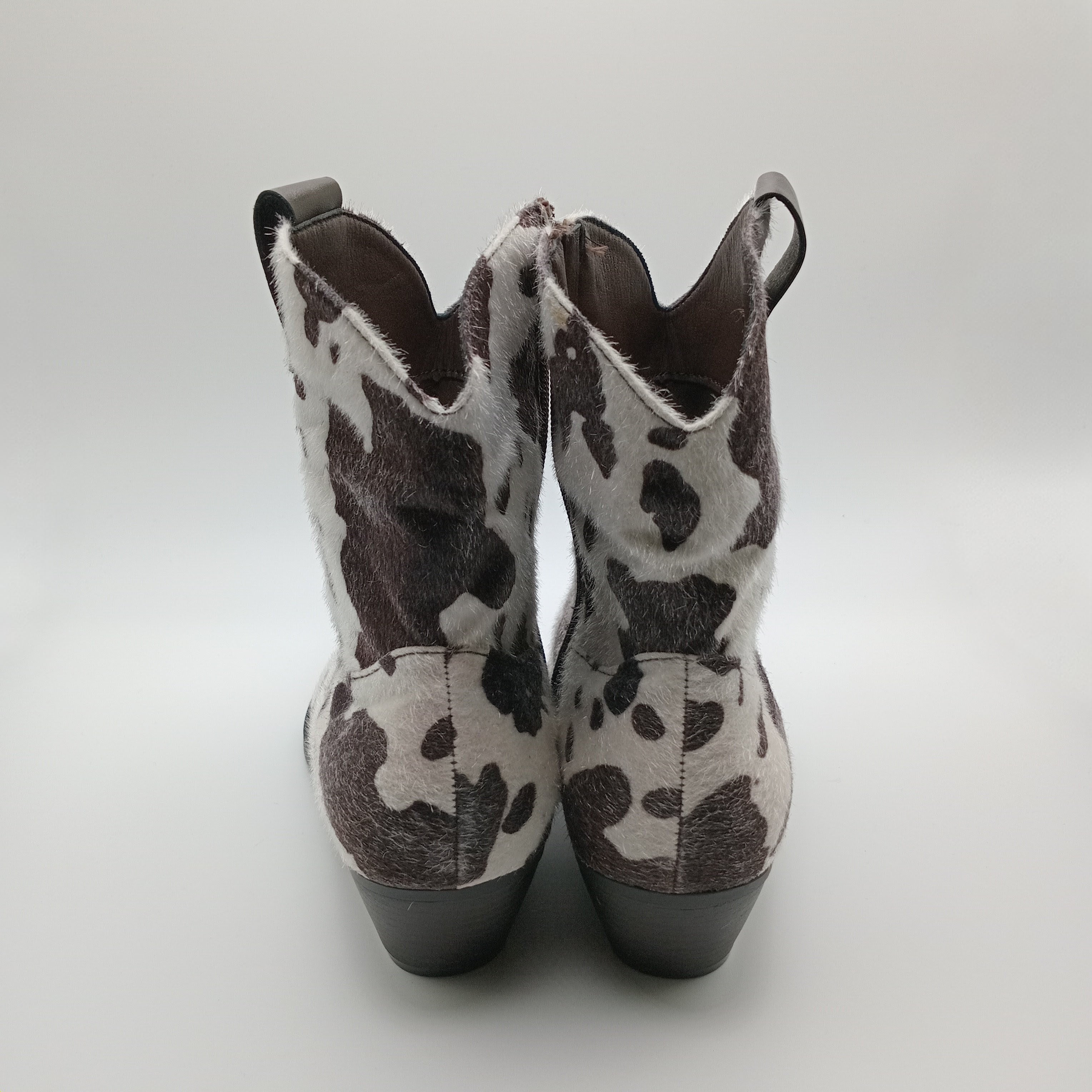 BOTA COWGIRL FINDLAY PARIS VACA COW BICUDO ANIMAL PRINT