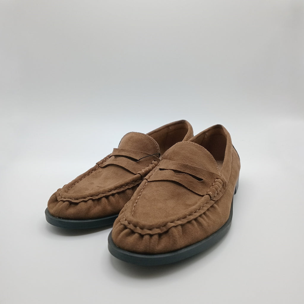 Mocassim Corina Sapato Feminino de Camurça Marrom Confortável e Elegante para o Dia a Dia