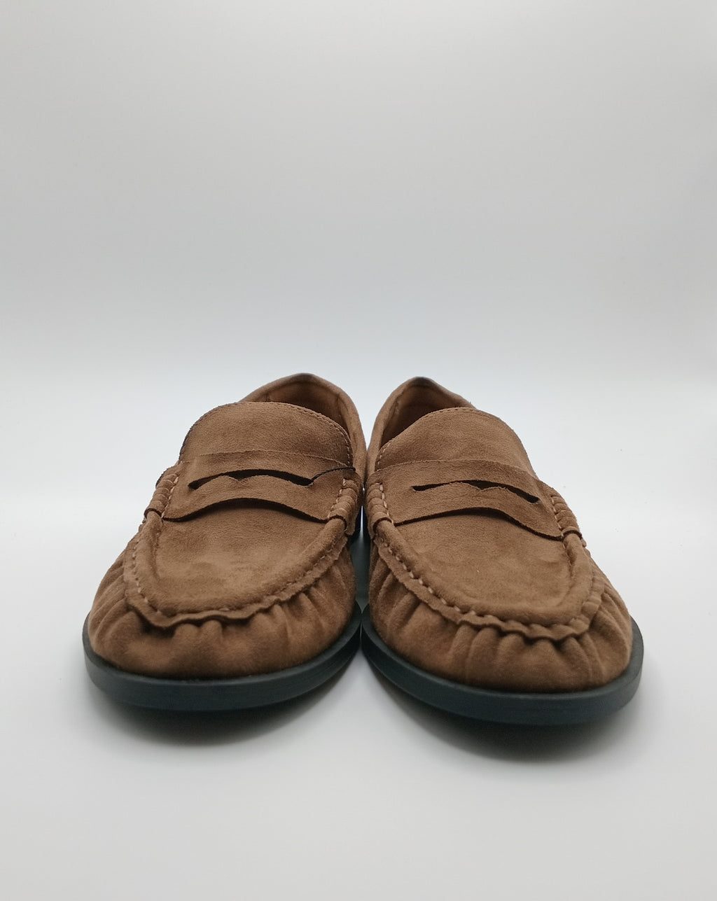 Mocassim Corina Sapato Feminino de Camurça Marrom Confortável e Elegante para o Dia a Dia