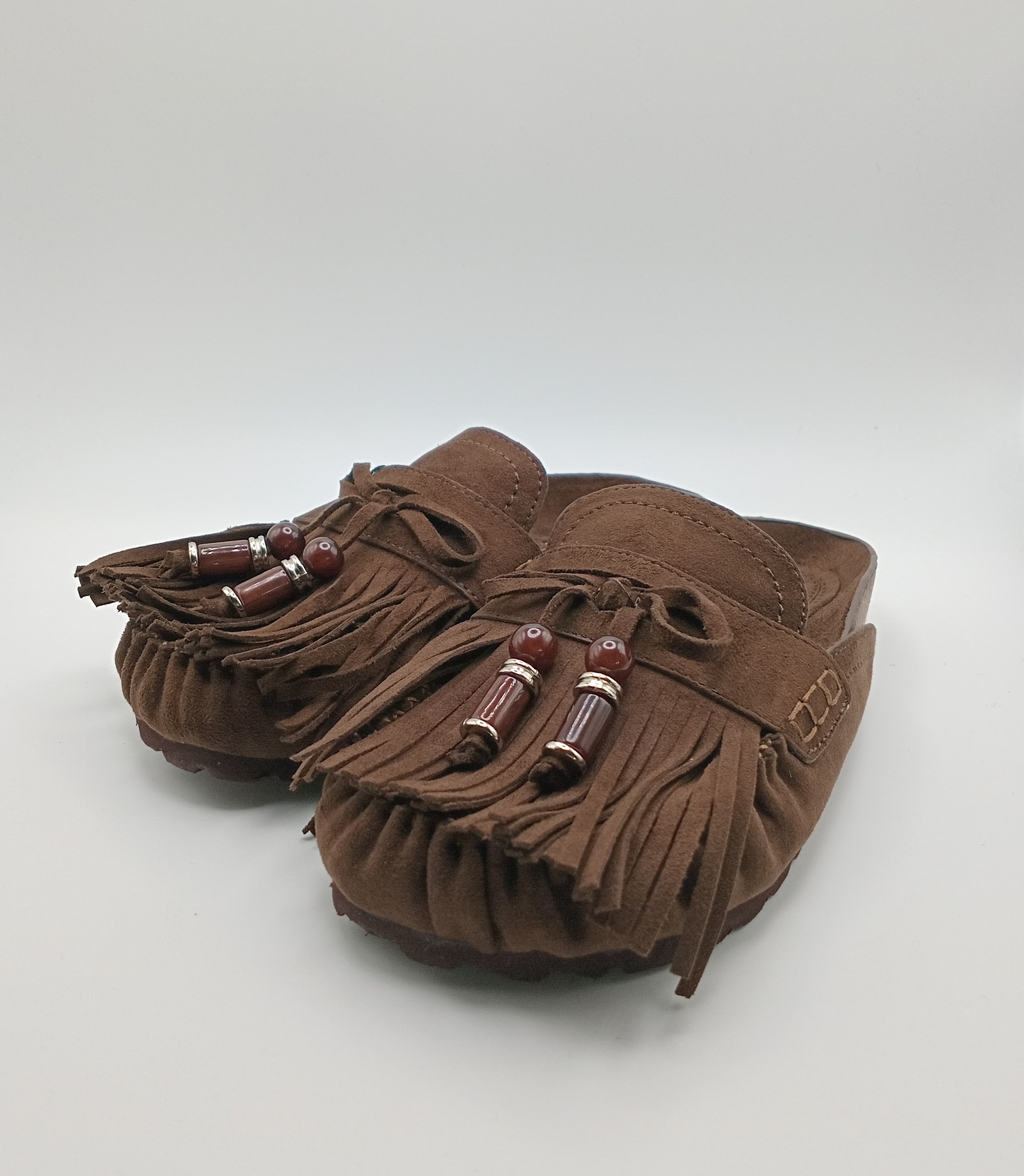 SOCAS CORINA CASTANHO ESCURO CAMURÇA FRANJA