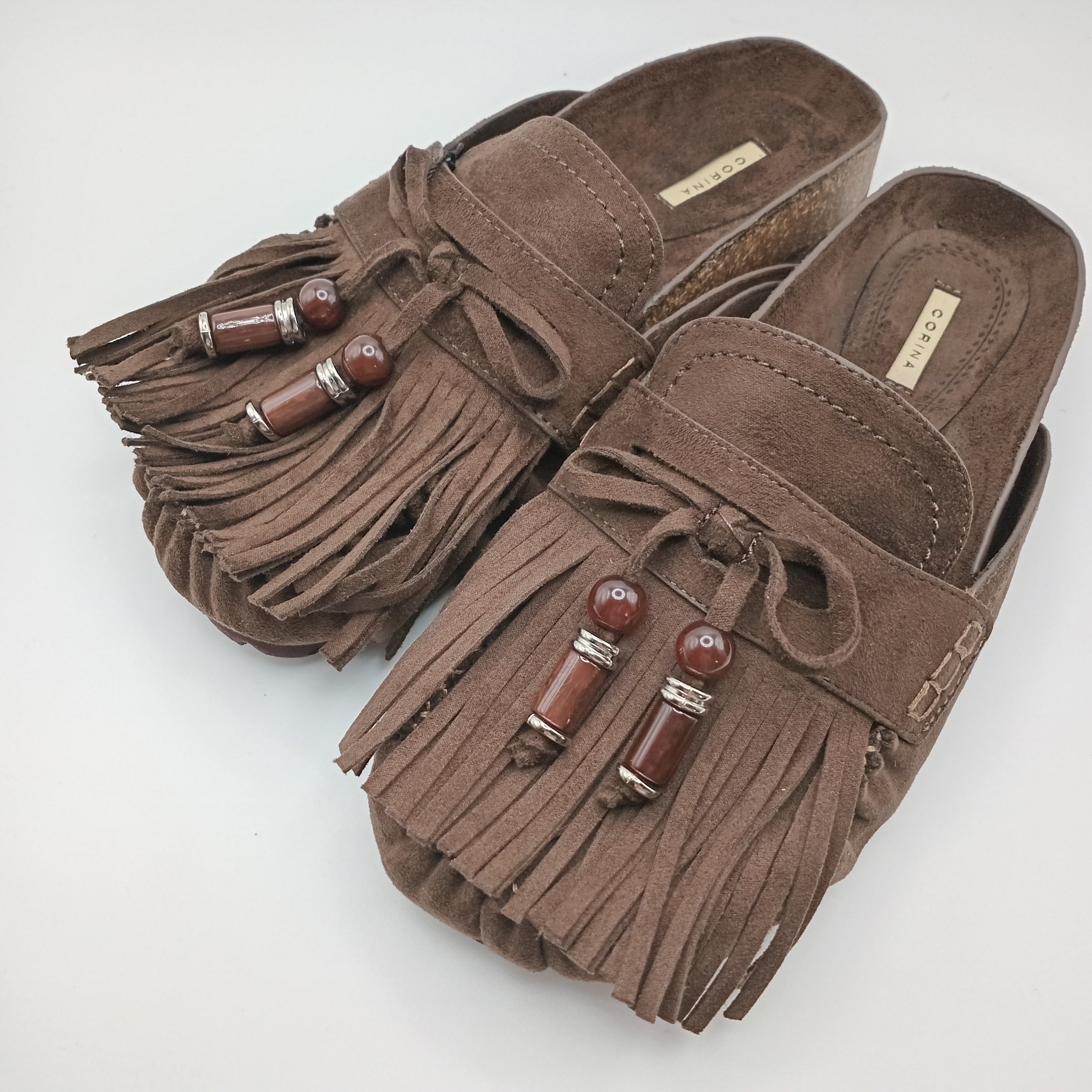 SOCAS CORINA CASTANHO ESCURO CAMURÇA FRANJA