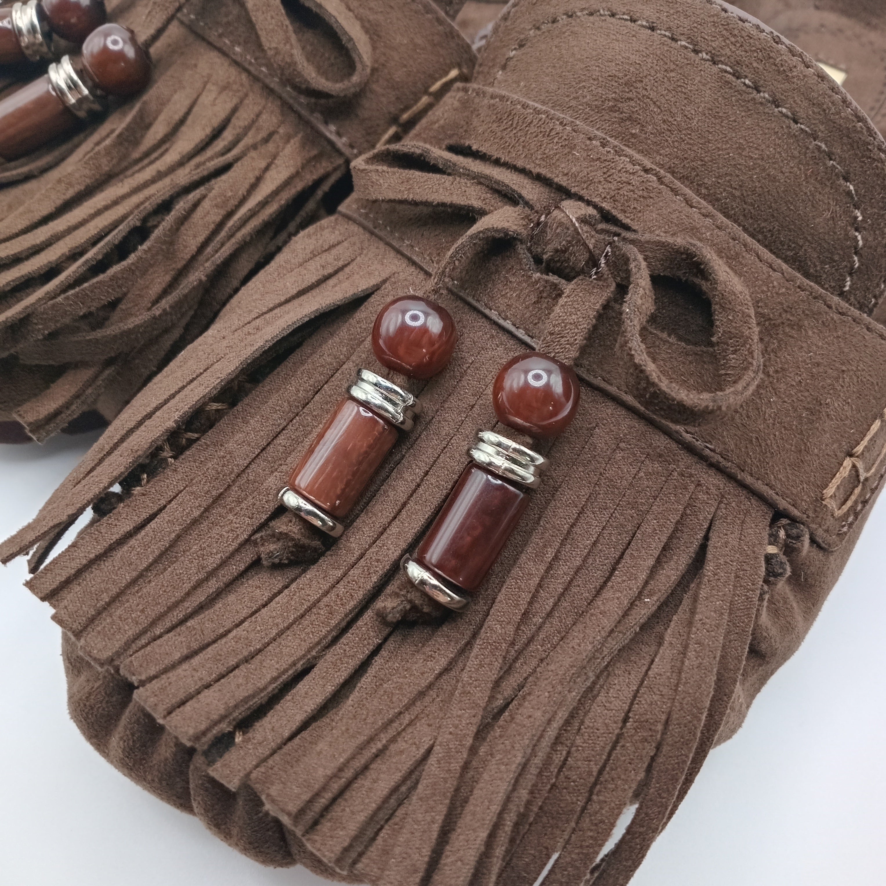 SOCAS CORINA CASTANHO ESCURO CAMURÇA FRANJA