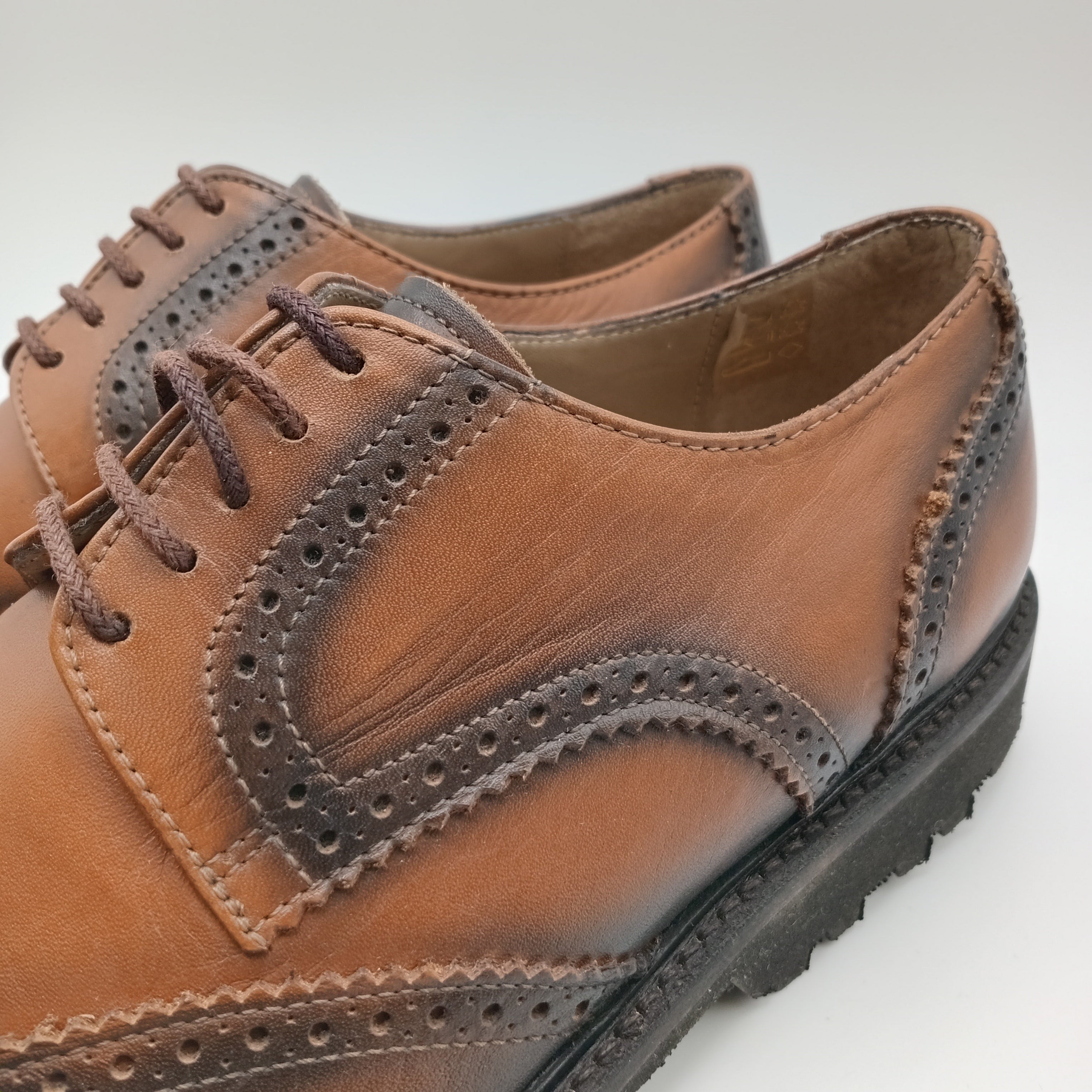 Sapatos De Homem Clássicos Em Pele Bruno Martelli; Sapatos Sociais Estilo Oxford Brogue Com Atacadores; Calçado Masculino Elegante E Confortável Para Casamento Trabalho E Cerimónia