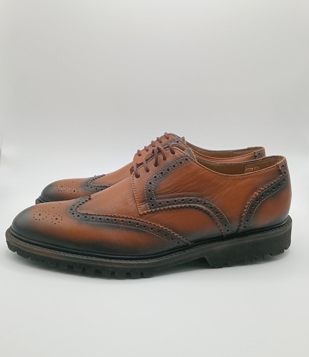 Sapatos De Homem Clássicos Em Pele Bruno Martelli; Sapatos Sociais Estilo Oxford Brogue Com Atacadores; Calçado Masculino Elegante E Confortável Para Casamento Trabalho E Cerimónia