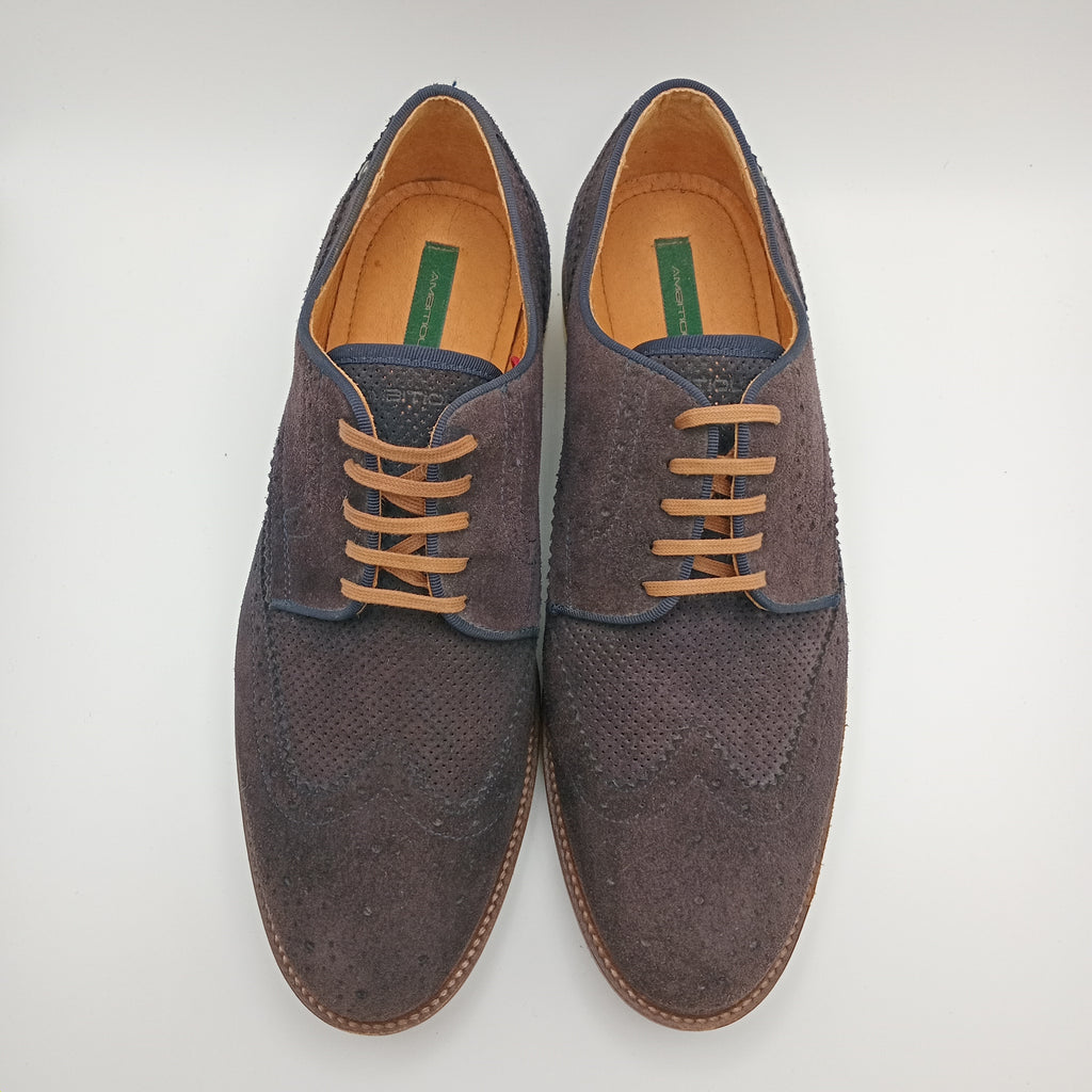 SAPATO SOCIAL AMBITIOUS AZUL COURO