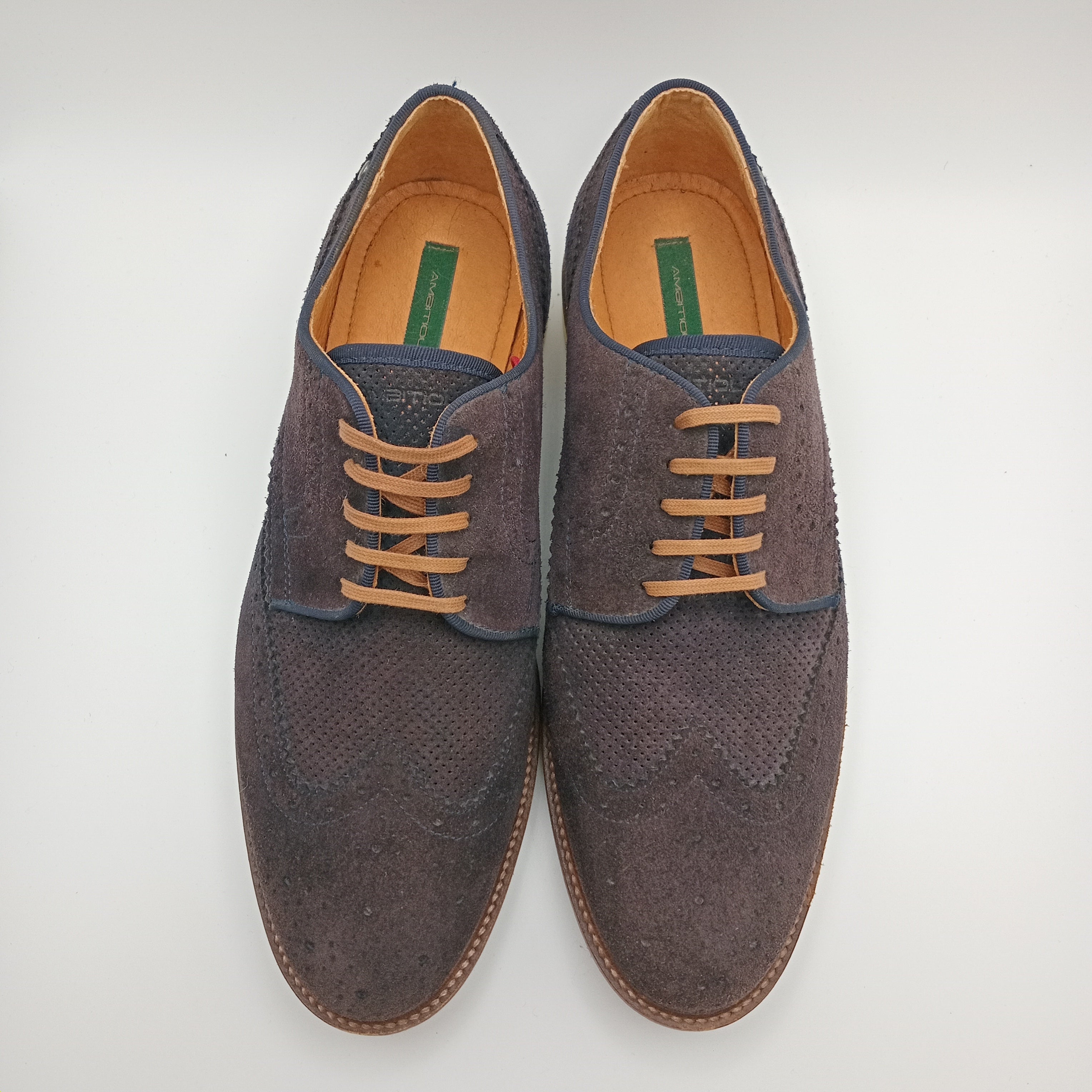 SAPATO SOCIAL AMBITIOUS AZUL COURO
