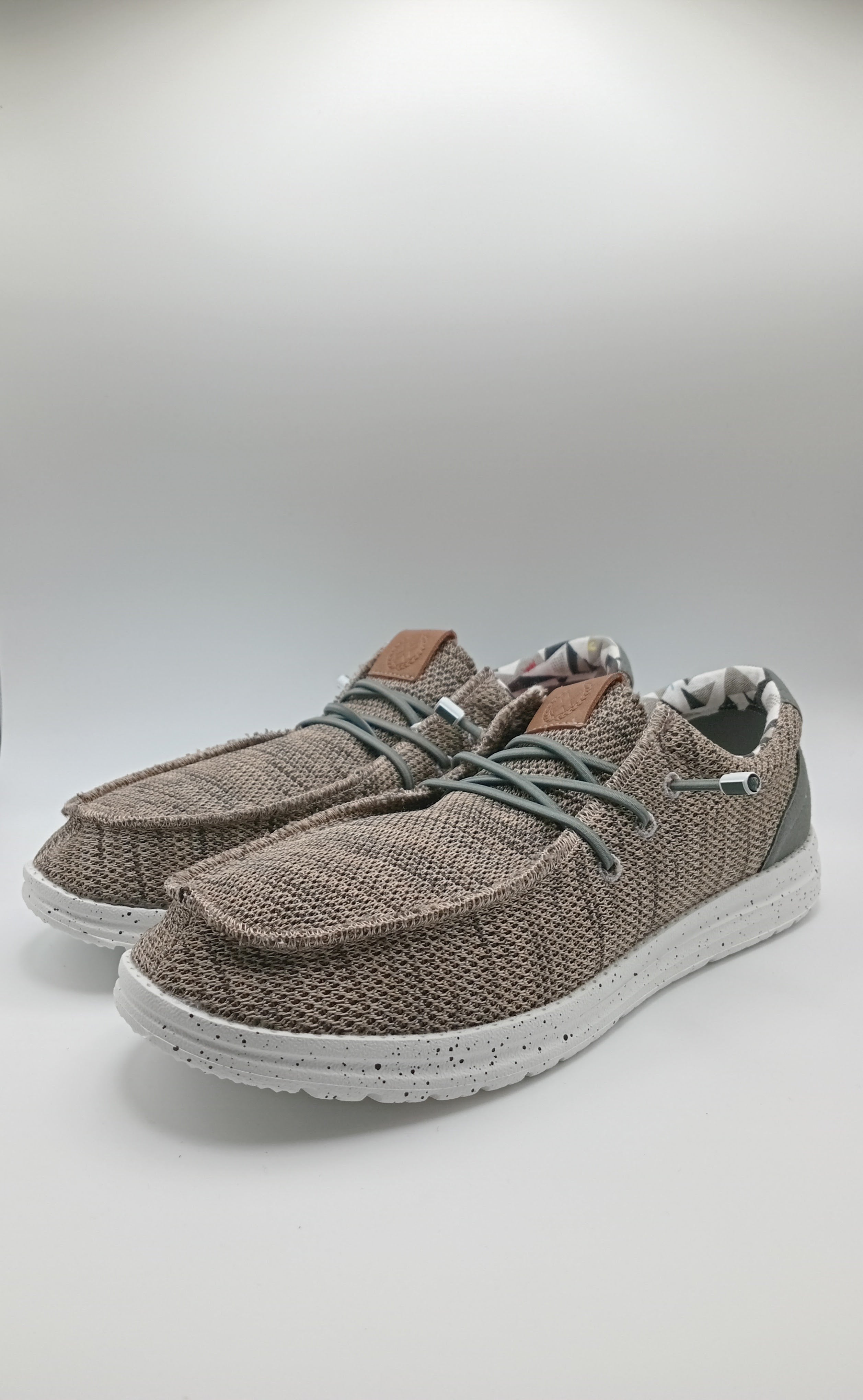 Sapatos Xti Slip On Homem Tecido Malha Respirável Cinza Bege; Mocasins Casuais Leves Com Atacadores Elásticos Confortáveis Casual Chic Outono Primavera