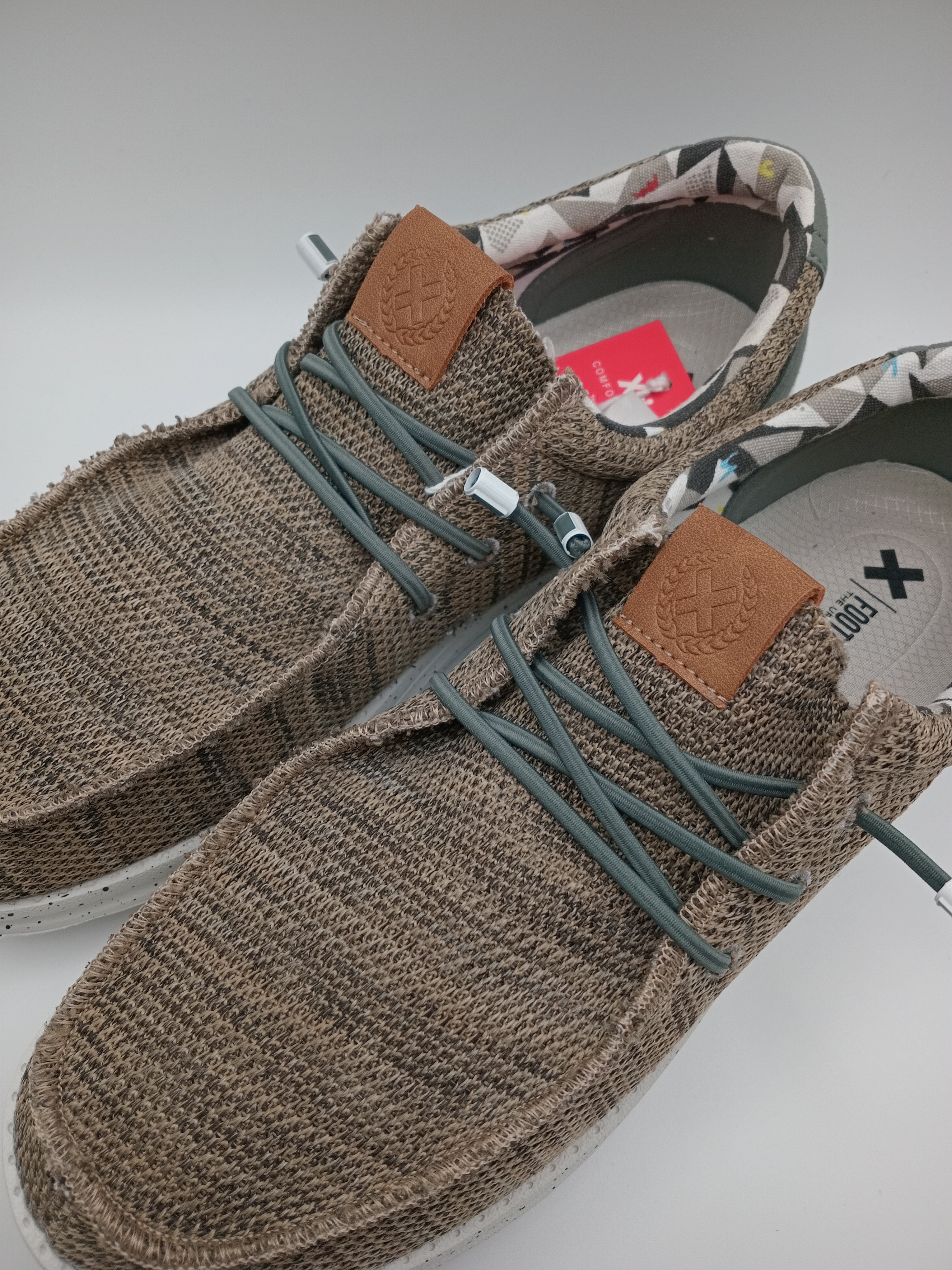 Sapatos Xti Slip On Homem Tecido Malha Respirável Cinza Bege; Mocasins Casuais Leves Com Atacadores Elásticos Confortáveis Casual Chic Outono Primavera