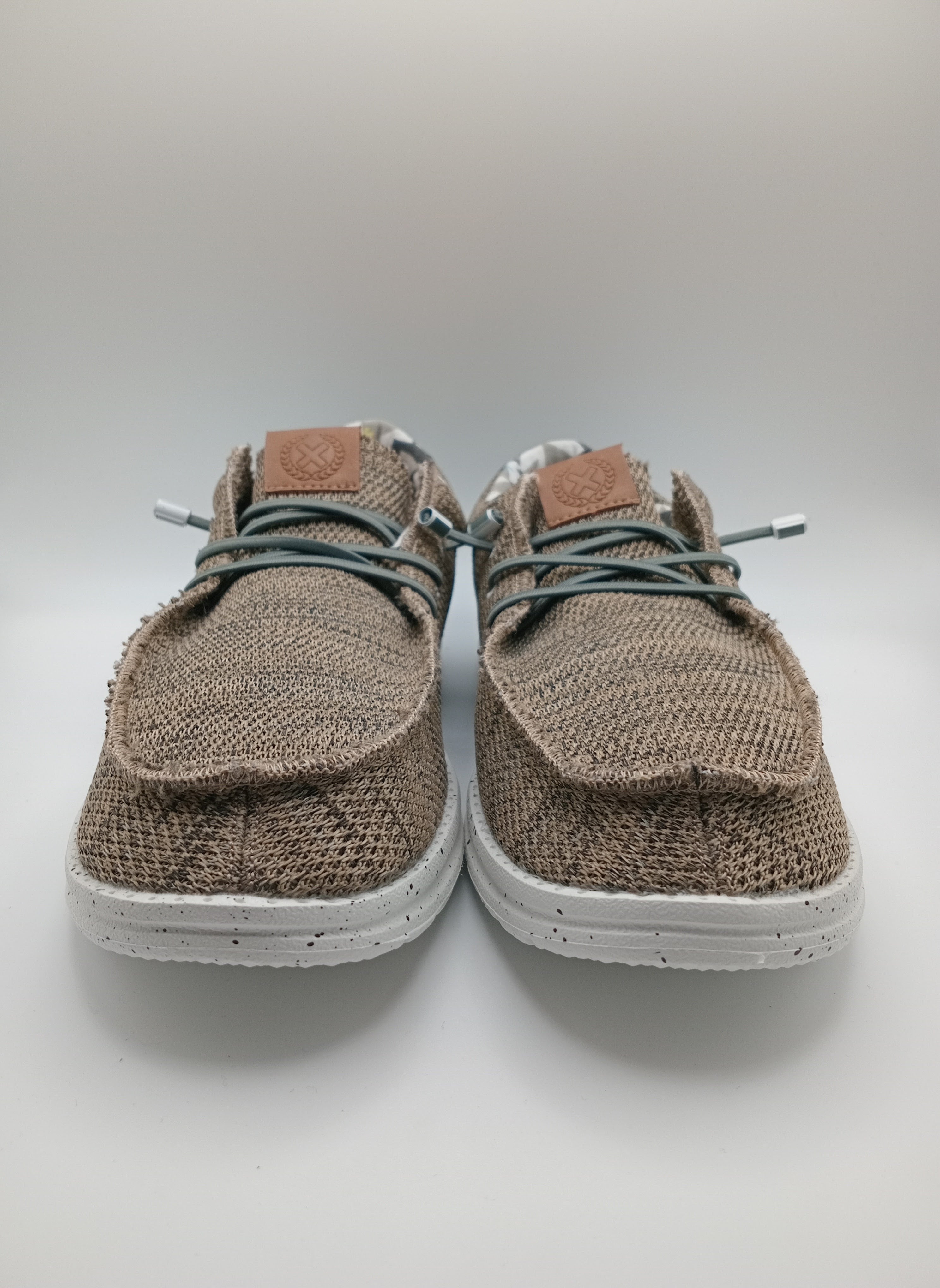 Sapatos Xti Slip On Homem Tecido Malha Respirável Cinza Bege; Mocasins Casuais Leves Com Atacadores Elásticos Confortáveis Casual Chic Outono Primavera