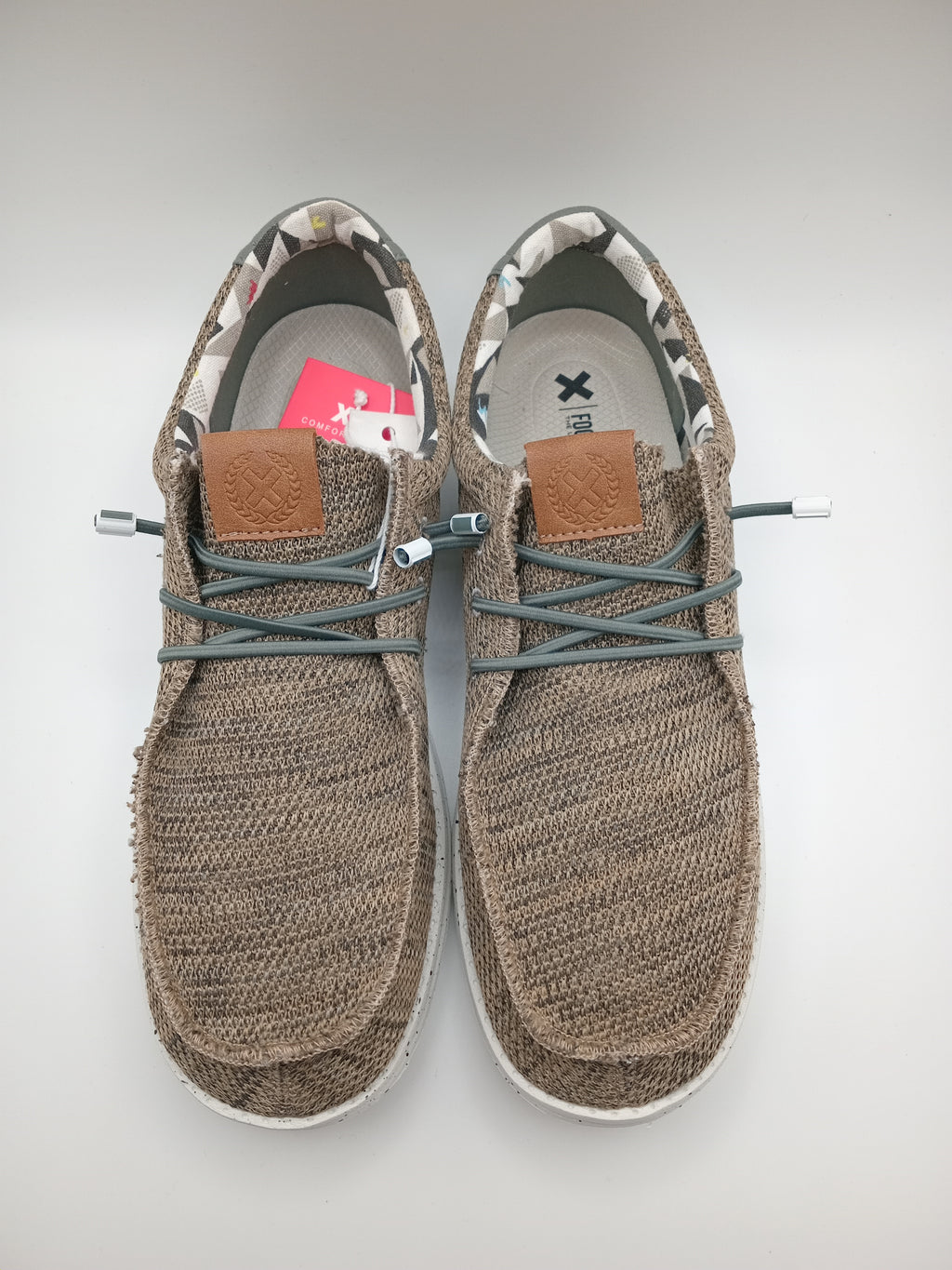 Sapatos Xti Slip On Homem Tecido Malha Respirável Cinza Bege; Mocasins Casuais Leves Com Atacadores Elásticos Confortáveis Casual Chic Outono Primavera