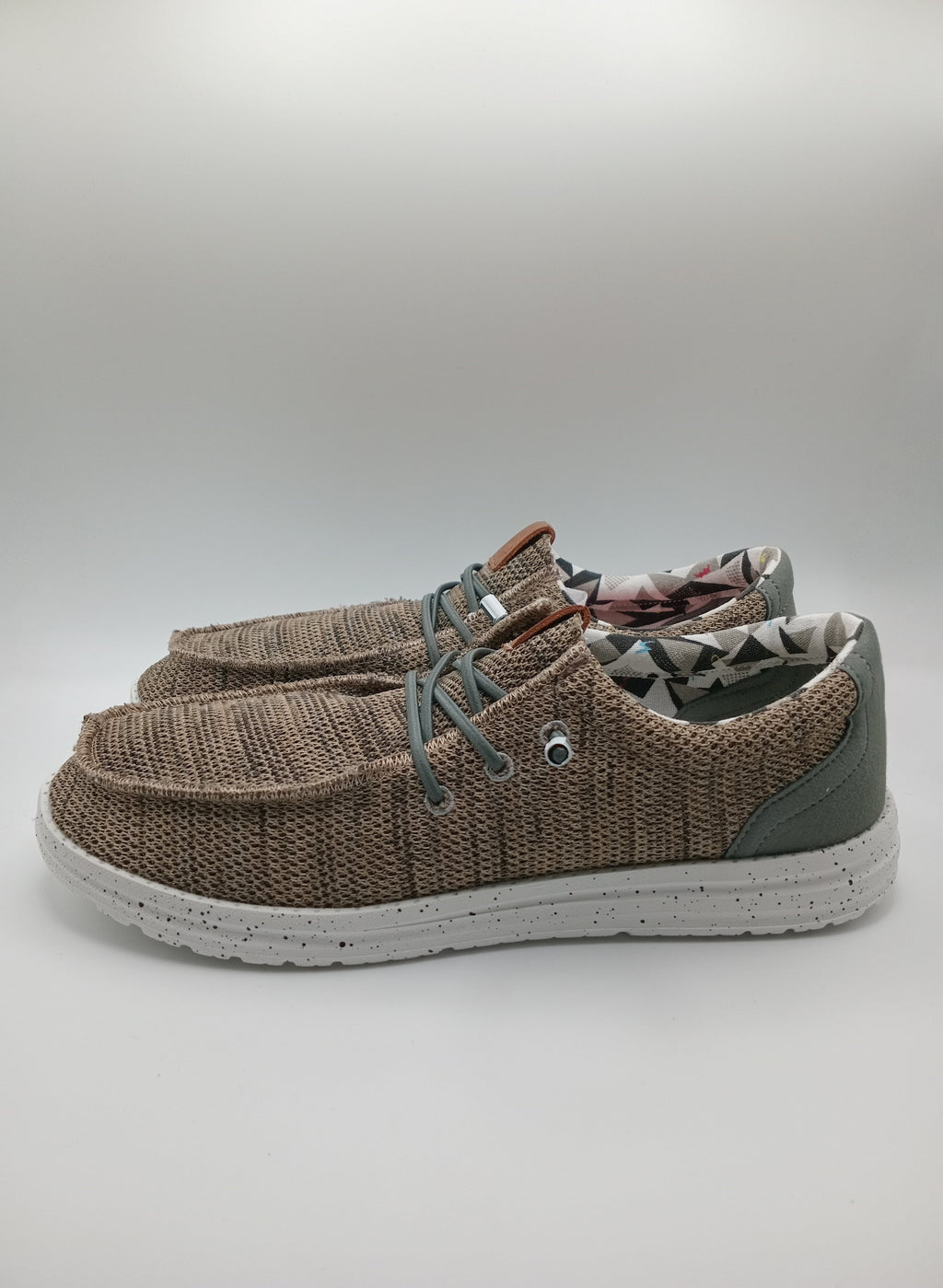 Sapatos Xti Slip On Homem Tecido Malha Respirável Cinza Bege; Mocasins Casuais Leves Com Atacadores Elásticos Confortáveis Casual Chic Outono Primavera