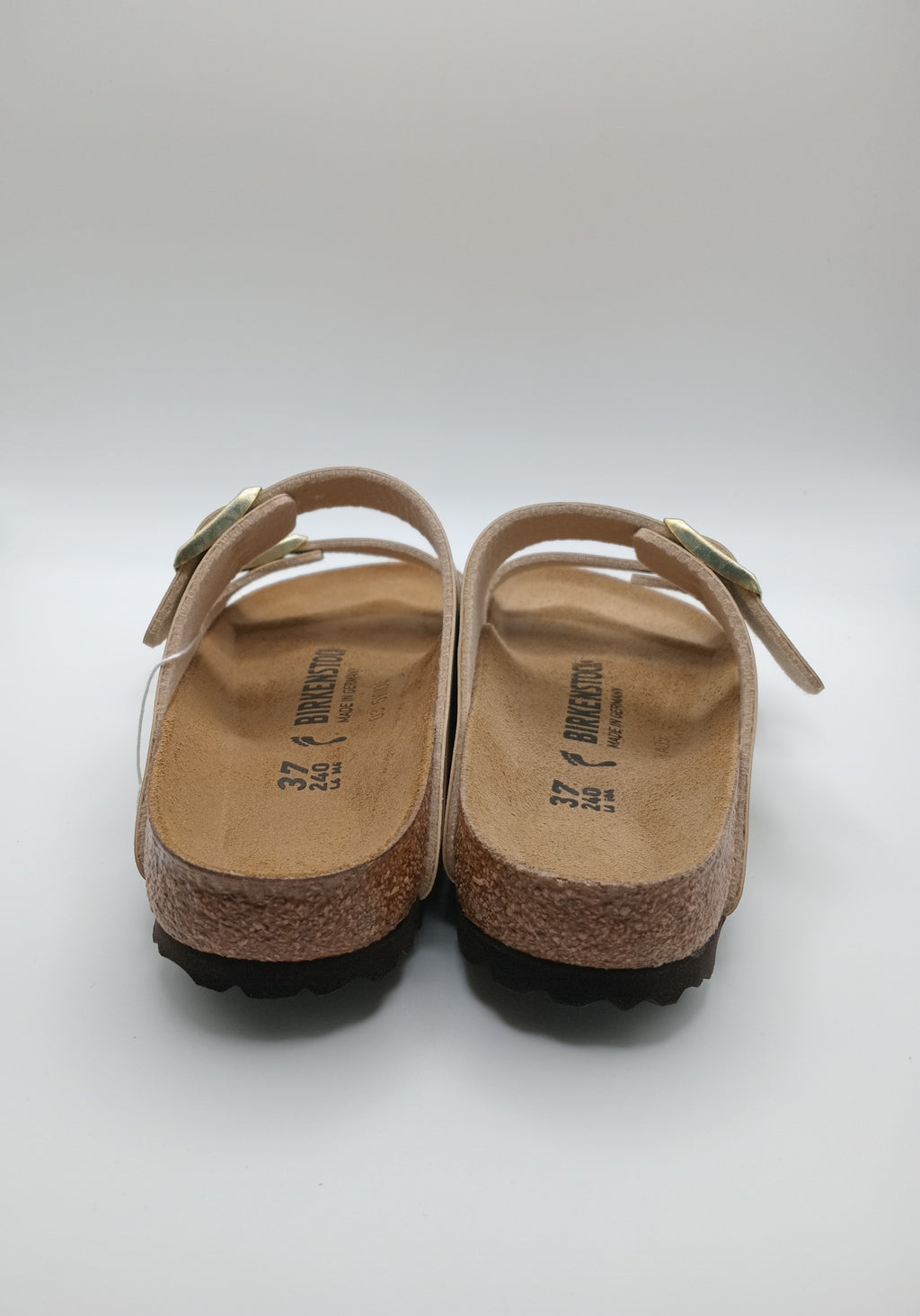 SANDÁLIA ARIZONA BS BIRKENSTOCK GOLD FIVELA DOURADA COURO DOURADO ACETINADO