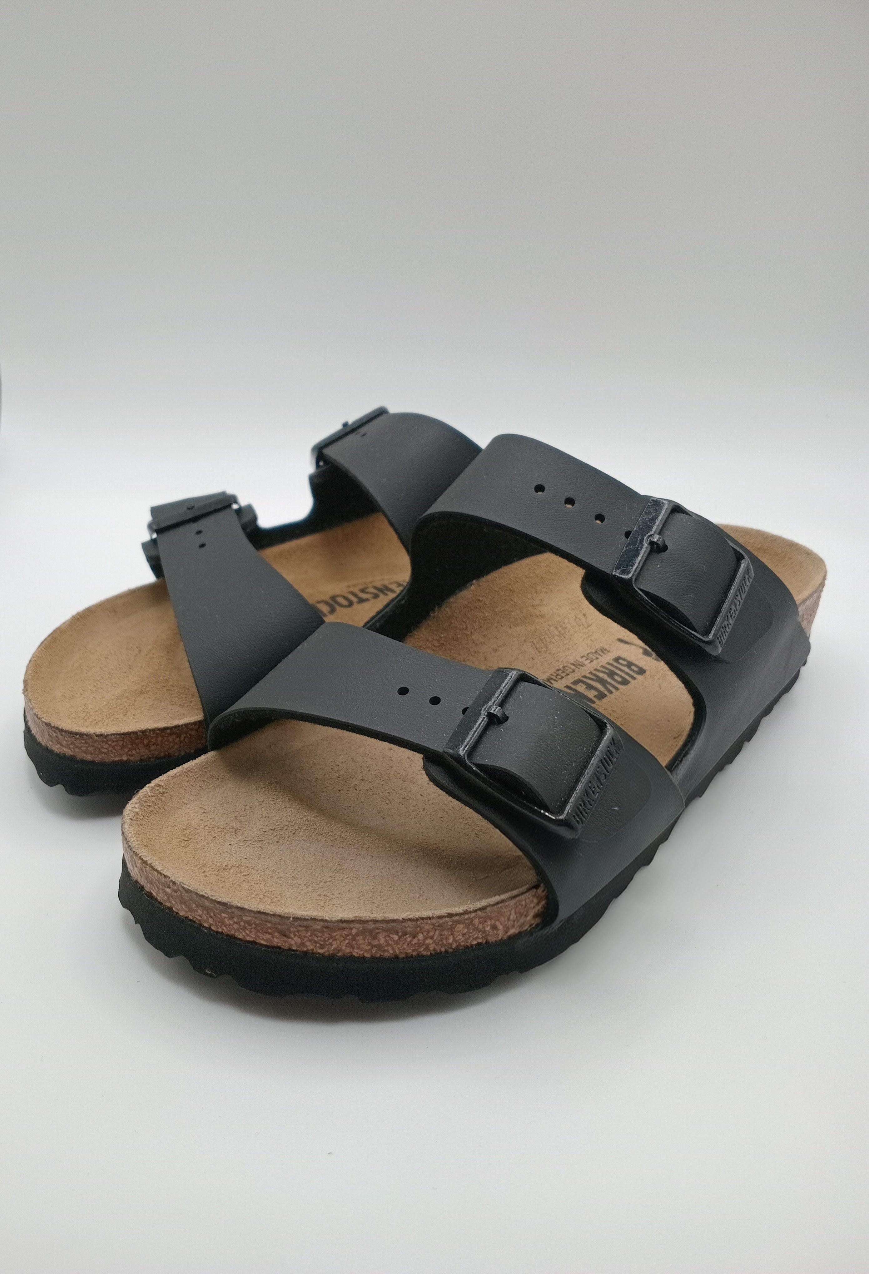 SANDÁLIA ARIZONA BS BIRKENSTOCK BLACK FIVELA PRETA COURO PRETO