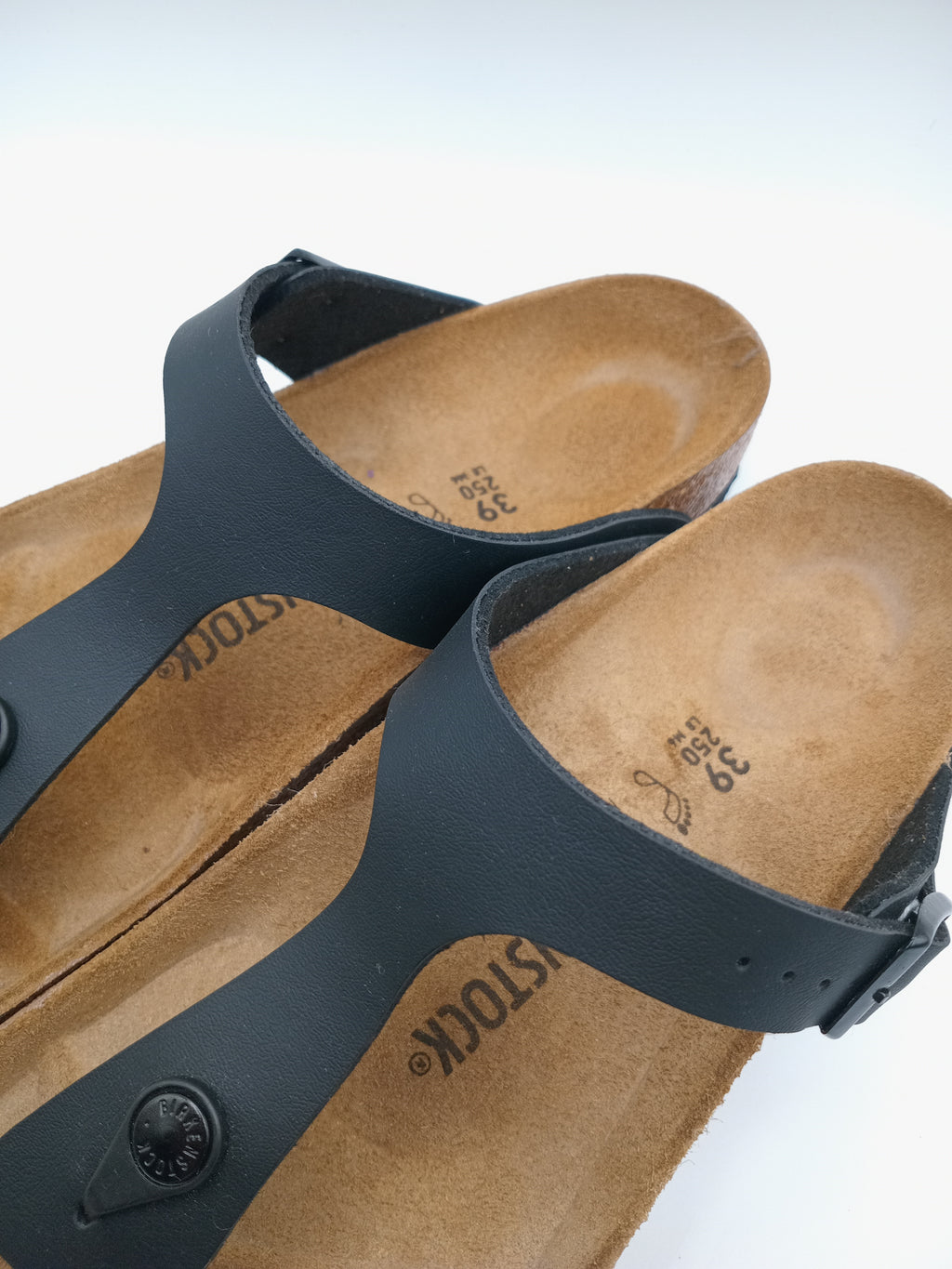 SANDÁLIA GIZEH BS BIRKENSTOCK BLACK FIVELA PRETA COURO PRETO