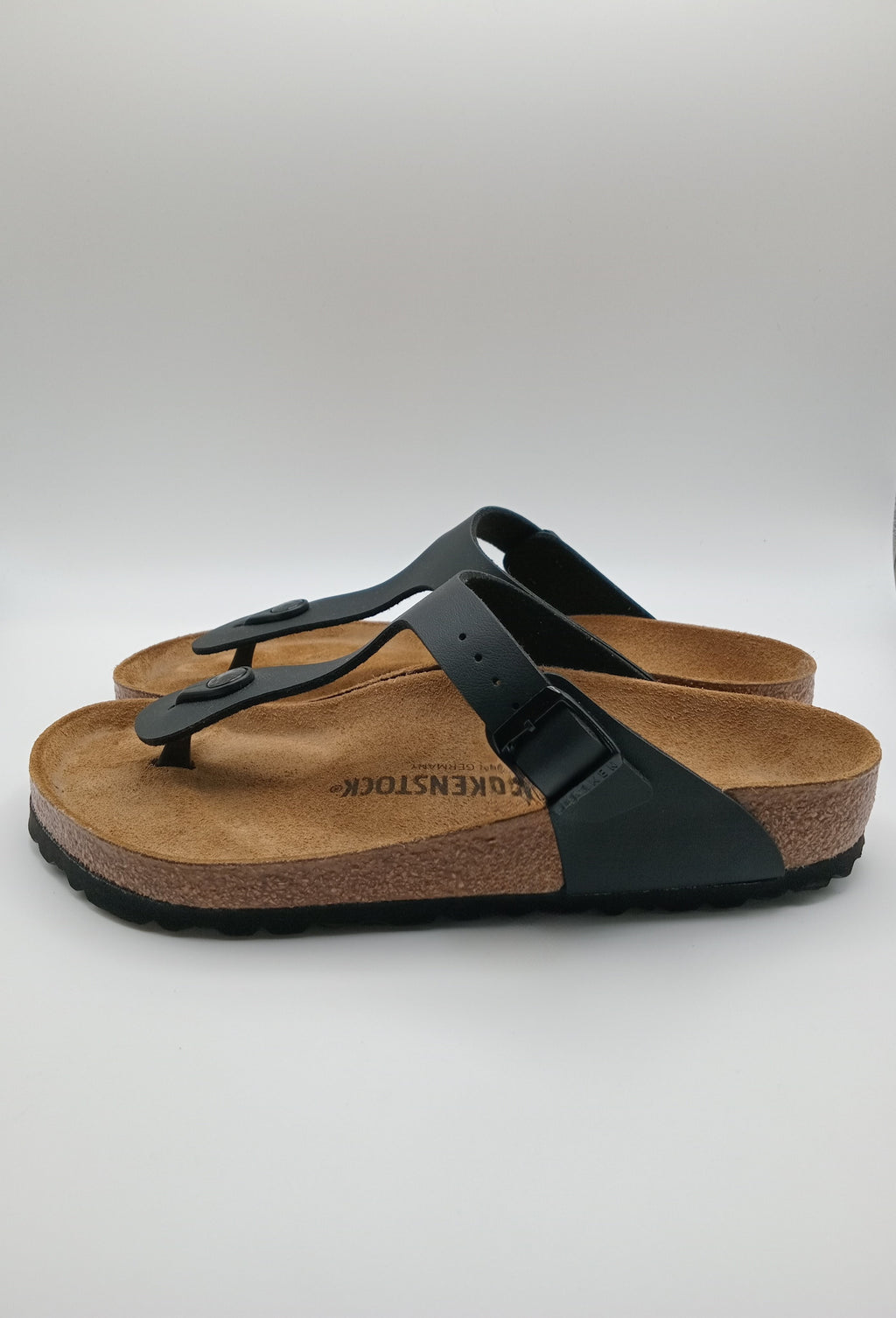 SANDÁLIA GIZEH BS BIRKENSTOCK BLACK FIVELA PRETA COURO PRETO