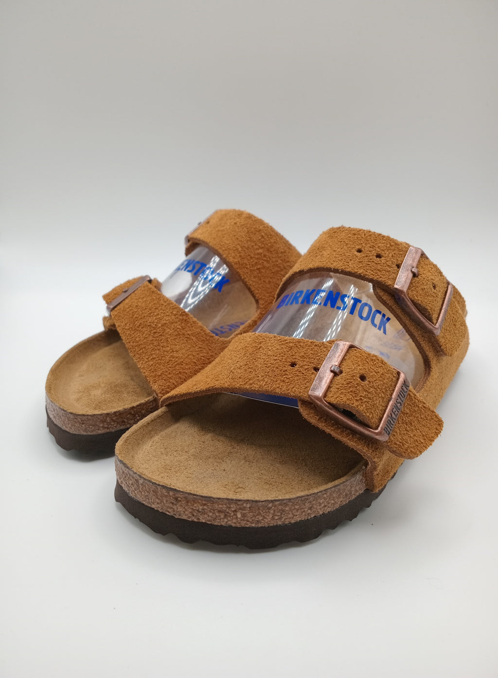 SANDÁLIA ARIZONA BS BIRKENSTOCK MINK FIVELA COBRE COURO CASTANHO