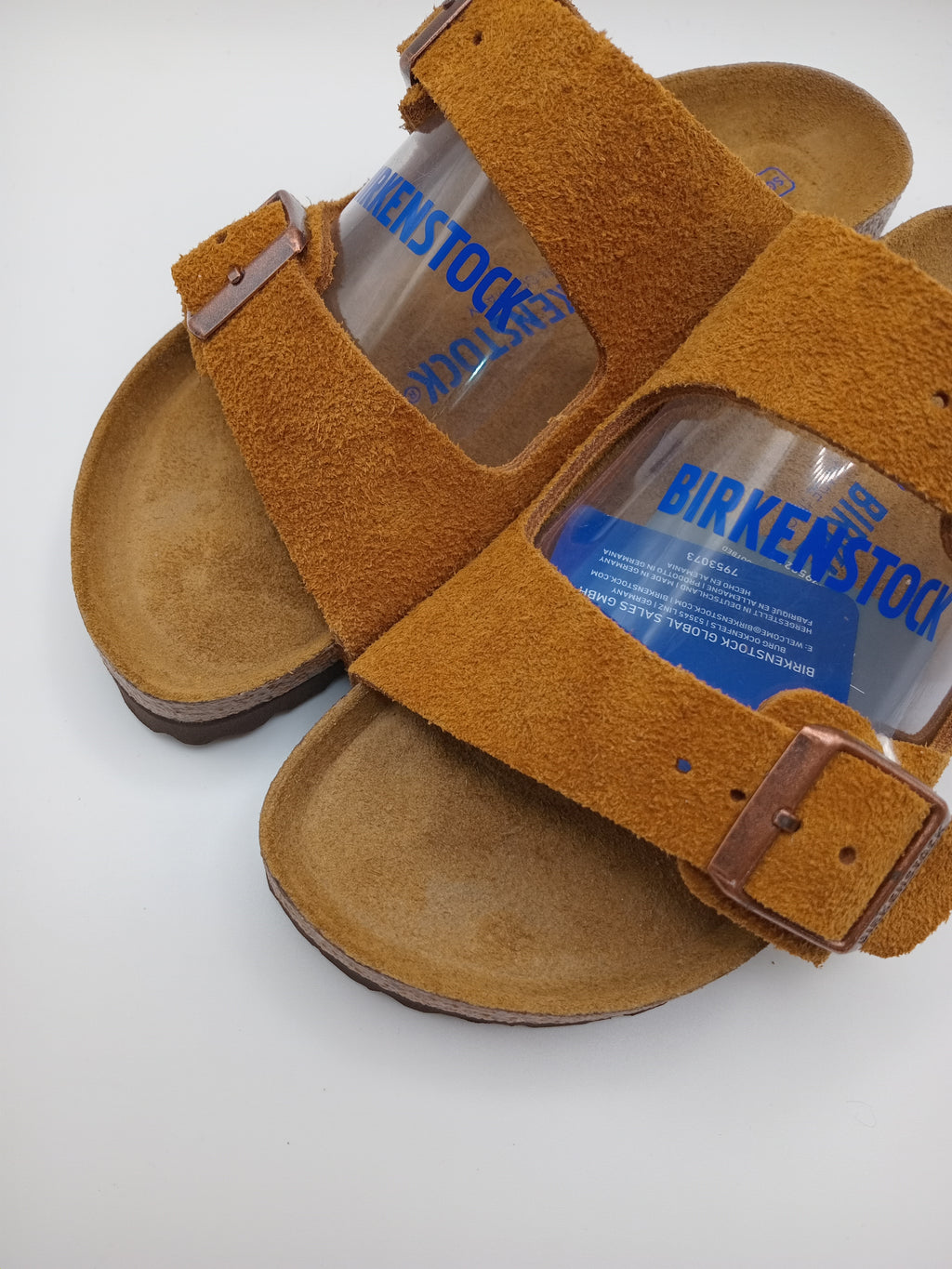 SANDÁLIA ARIZONA BS BIRKENSTOCK MINK FIVELA COBRE COURO CASTANHO