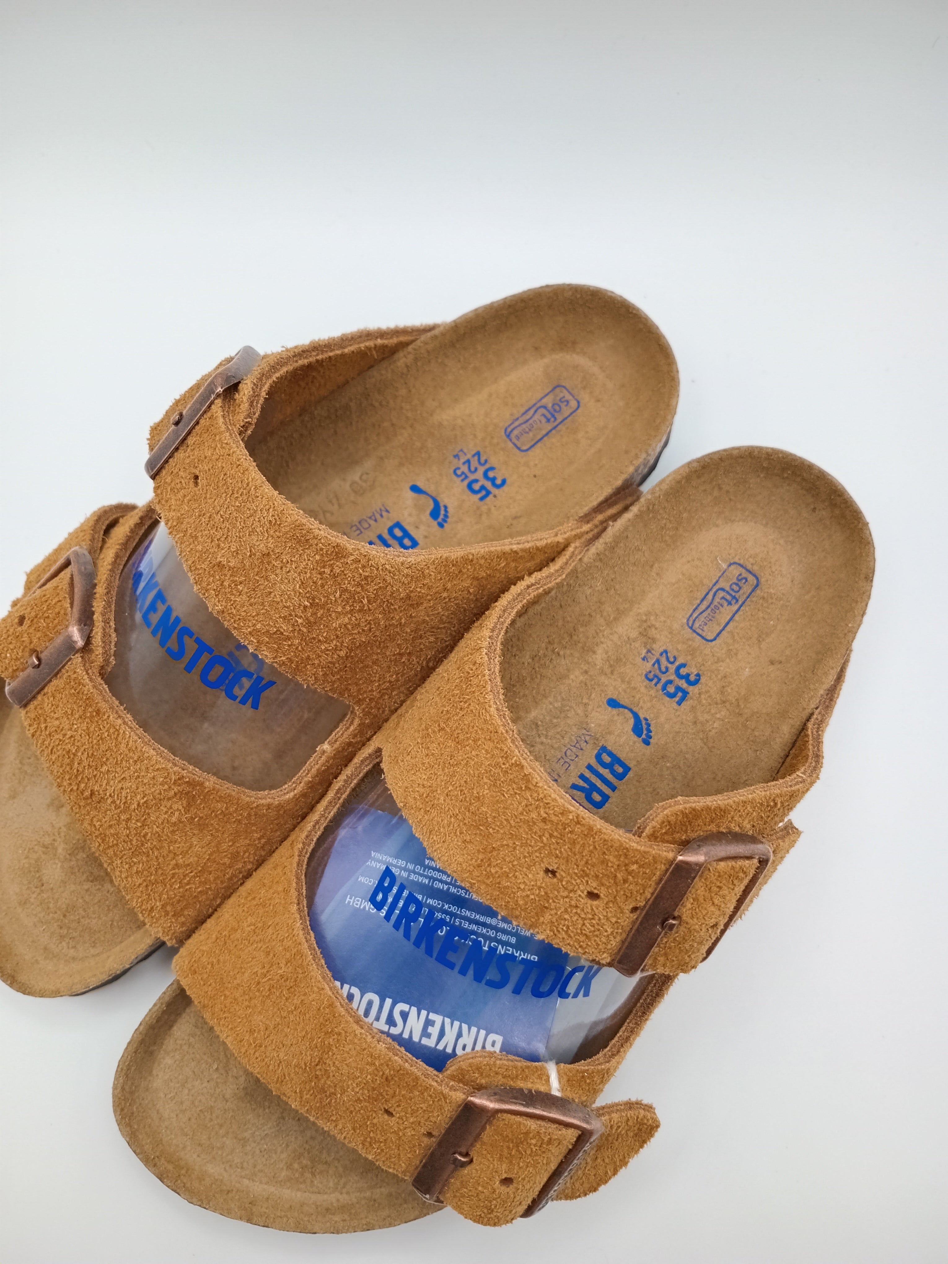 SANDÁLIA ARIZONA BS BIRKENSTOCK MINK FIVELA COBRE COURO CASTANHO