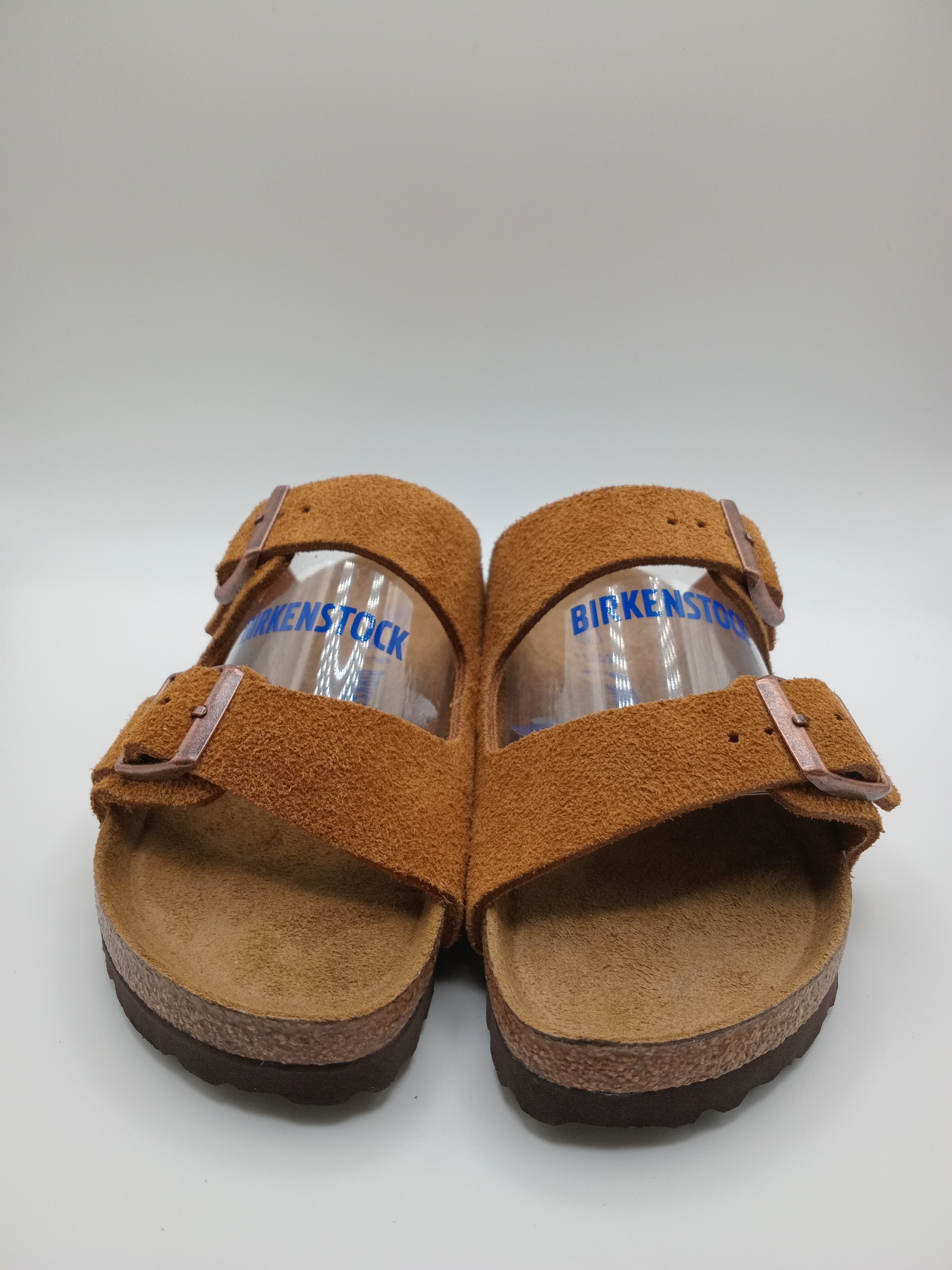 SANDÁLIA ARIZONA BS BIRKENSTOCK MINK FIVELA COBRE COURO CASTANHO