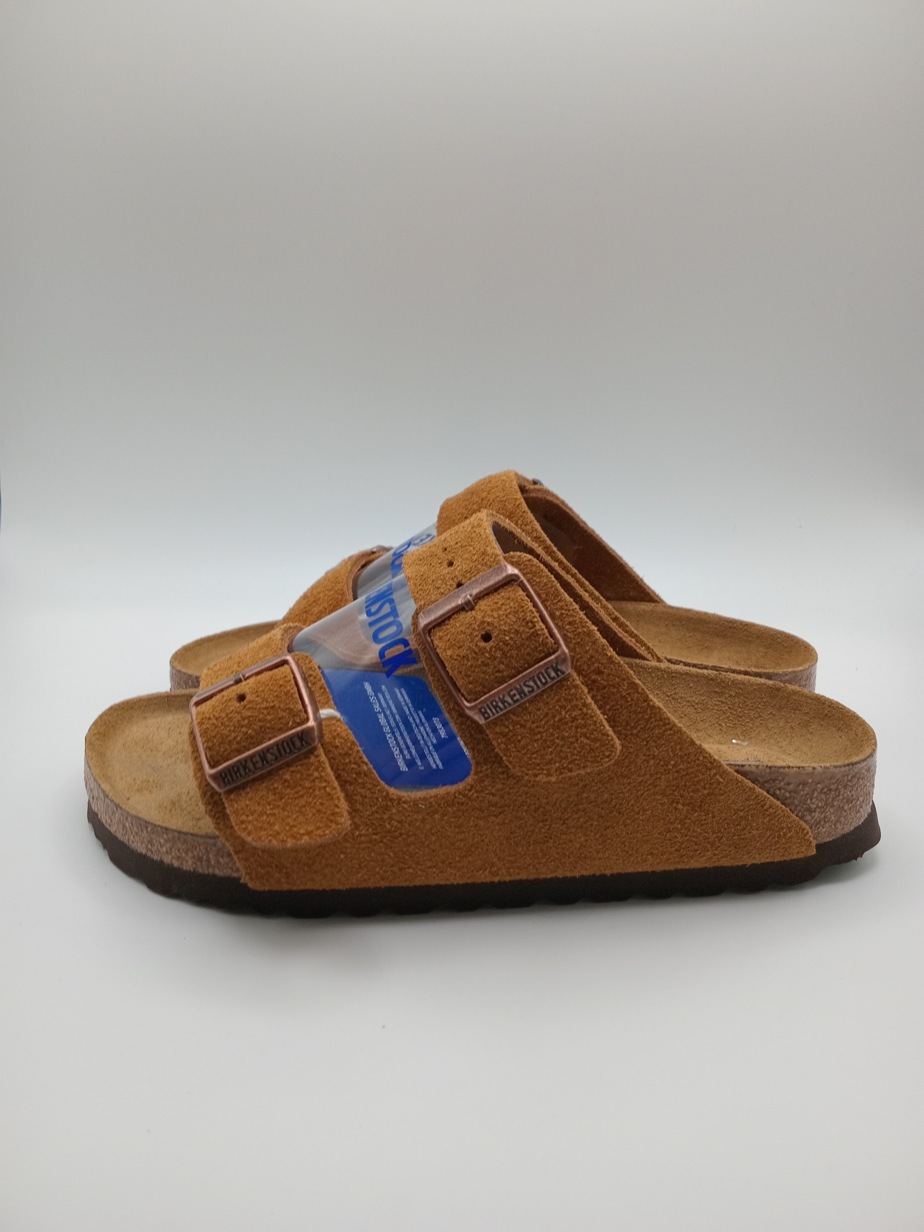 SANDÁLIA ARIZONA BS BIRKENSTOCK MINK FIVELA COBRE COURO CASTANHO