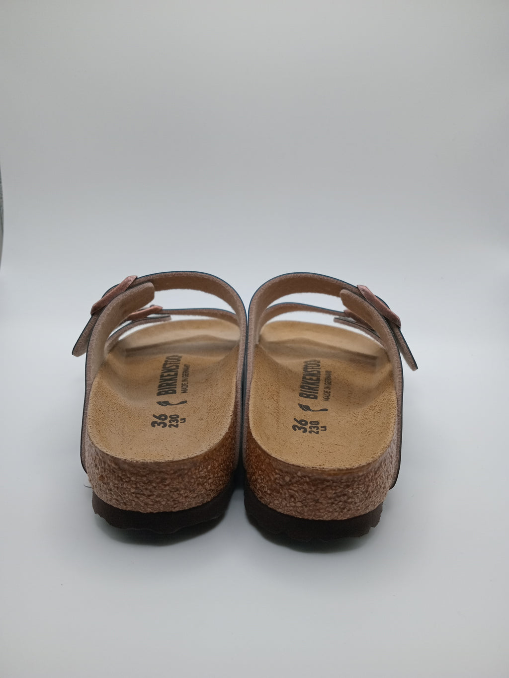 SANDÁLIA ARIZONA BS BIRKENSTOCK GRACEFUL TAUPE  FIVELA COBRE COURO BRONZE EFEITO COBRA