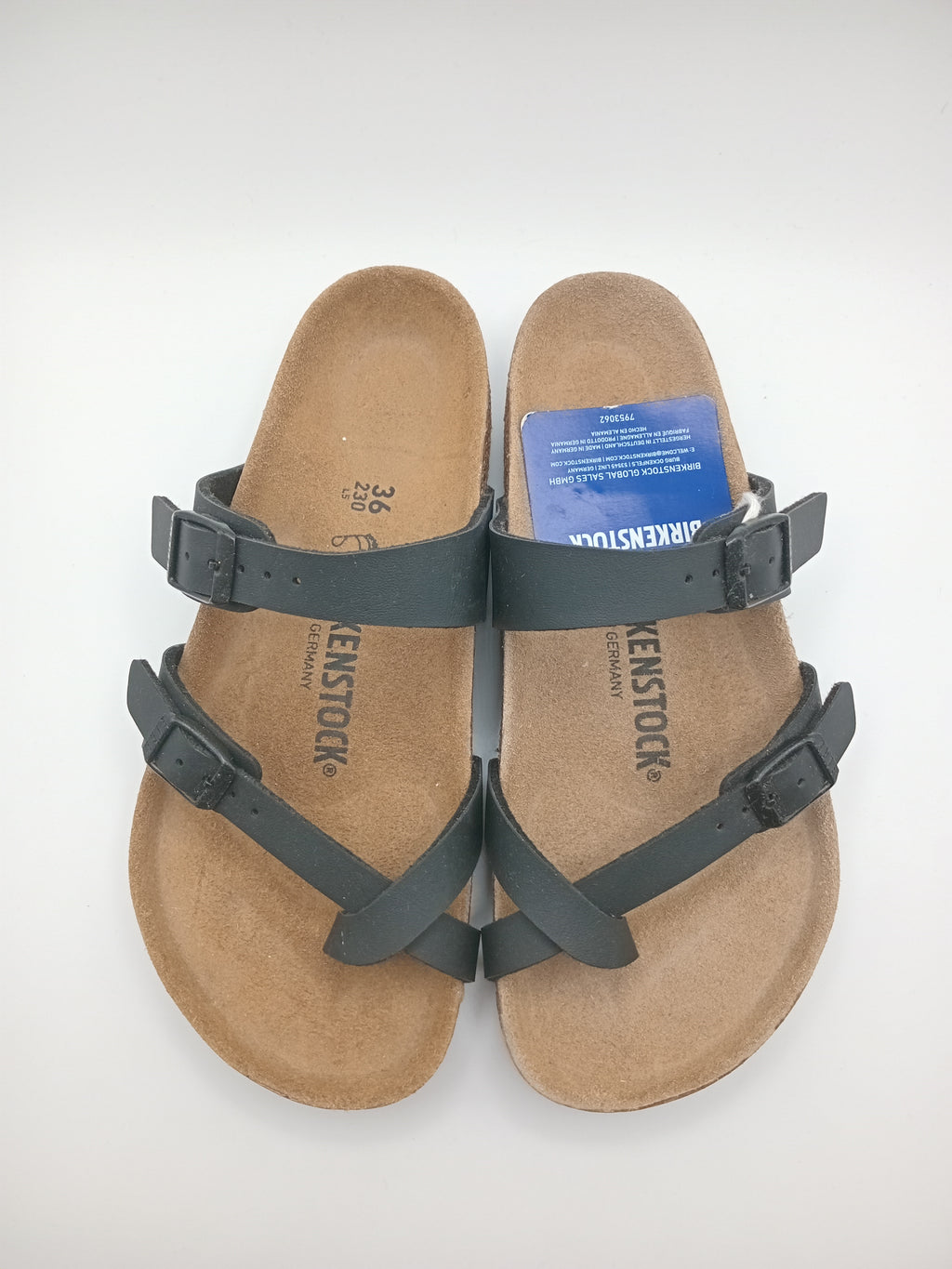 SANDÁLIA MAYARI BIRKENSTOCK BLACK FIVELA PRETA COURO PRETO