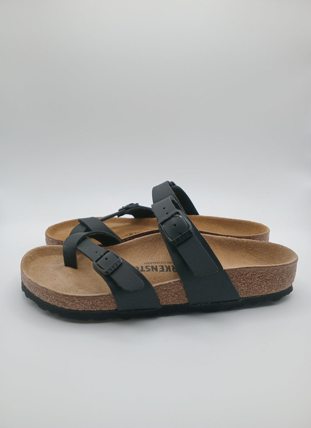 SANDÁLIA MAYARI BIRKENSTOCK BLACK FIVELA PRETA COURO PRETO