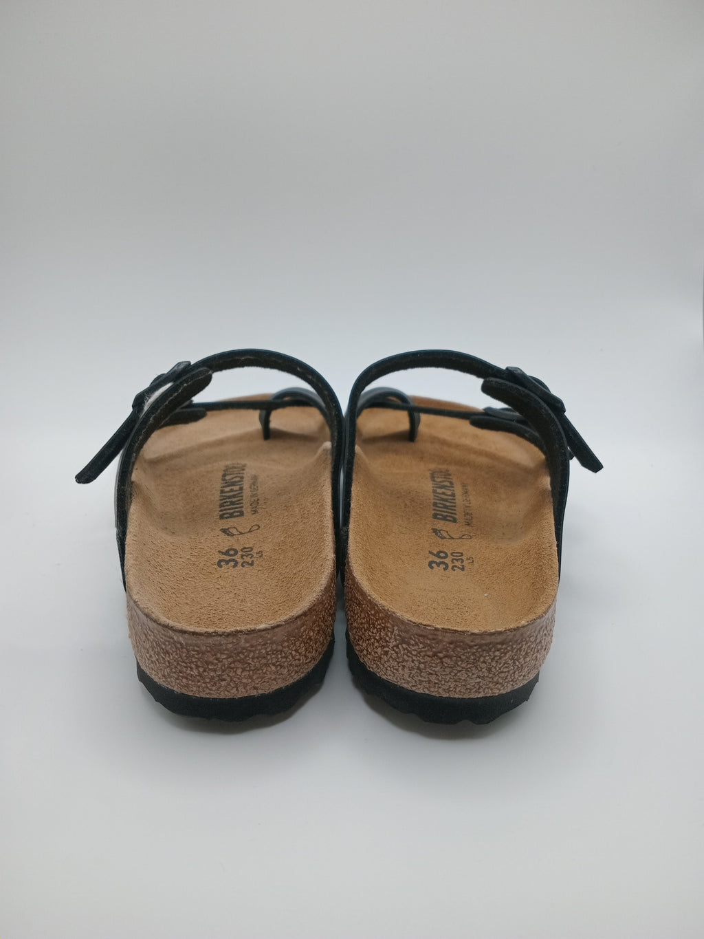 SANDÁLIA MAYARI BIRKENSTOCK BLACK FIVELA PRETA COURO PRETO