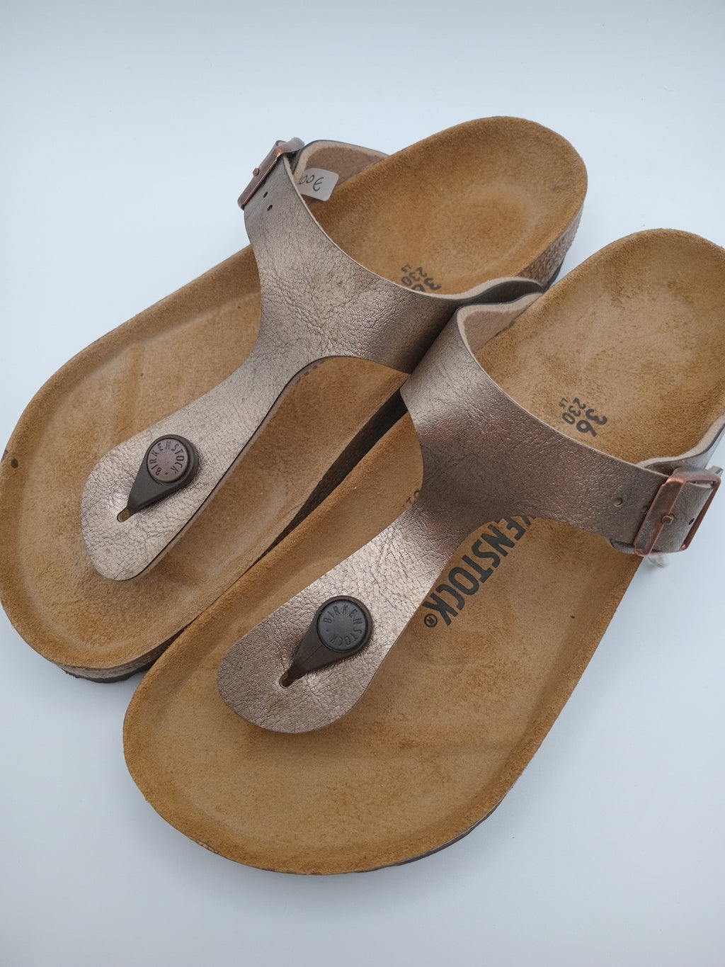 SANDÁLIA GIZEH BS BIRKENSTOCK GRACEFUL TAUPE FIVELA COBRE COURO BRONZE ACETINADO EFEITO COBRA