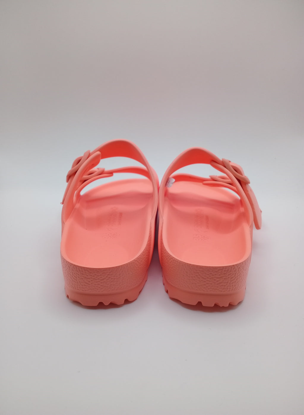 Sandálias Birkenstock Arizona EVA originais com fivelas ajustáveis, chinelos confortáveis de verão para homem e mulher, cor Coral Peach Rosa Rose Salmon, material ultraleve e resistente à água, calçado ideal para praia e lazer
